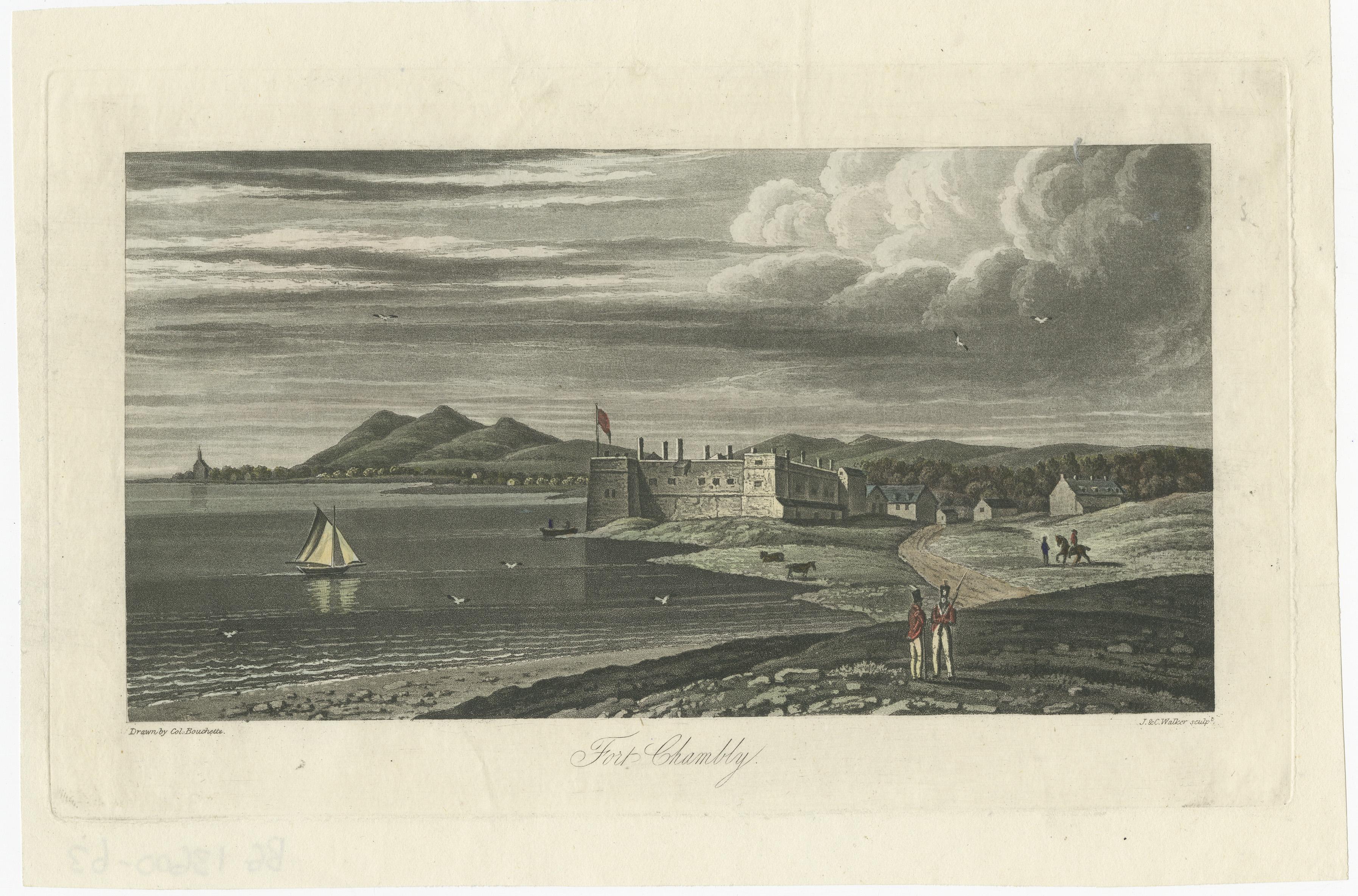 Paper Historic Views of Fort Chambly: A Timeless Canadian Landmark Engraved in 1814