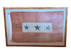 Historic World War I Era Rare Three Star Service Flag, circa 1917
