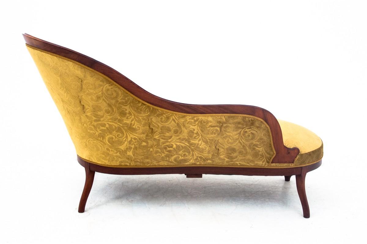 Louis Philippe Historic Yellow Chaise Longue, France, circa 1910, After Renovation