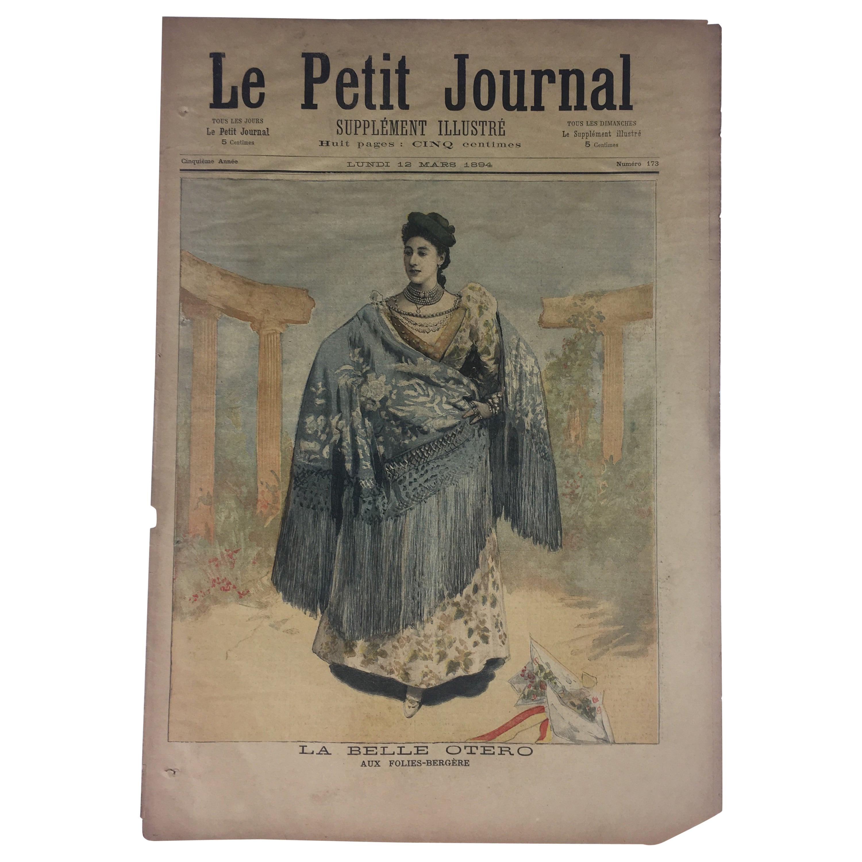 Historical 1894 Memorabilia LPJournal La Belle Otero/Defeat of English in Africa