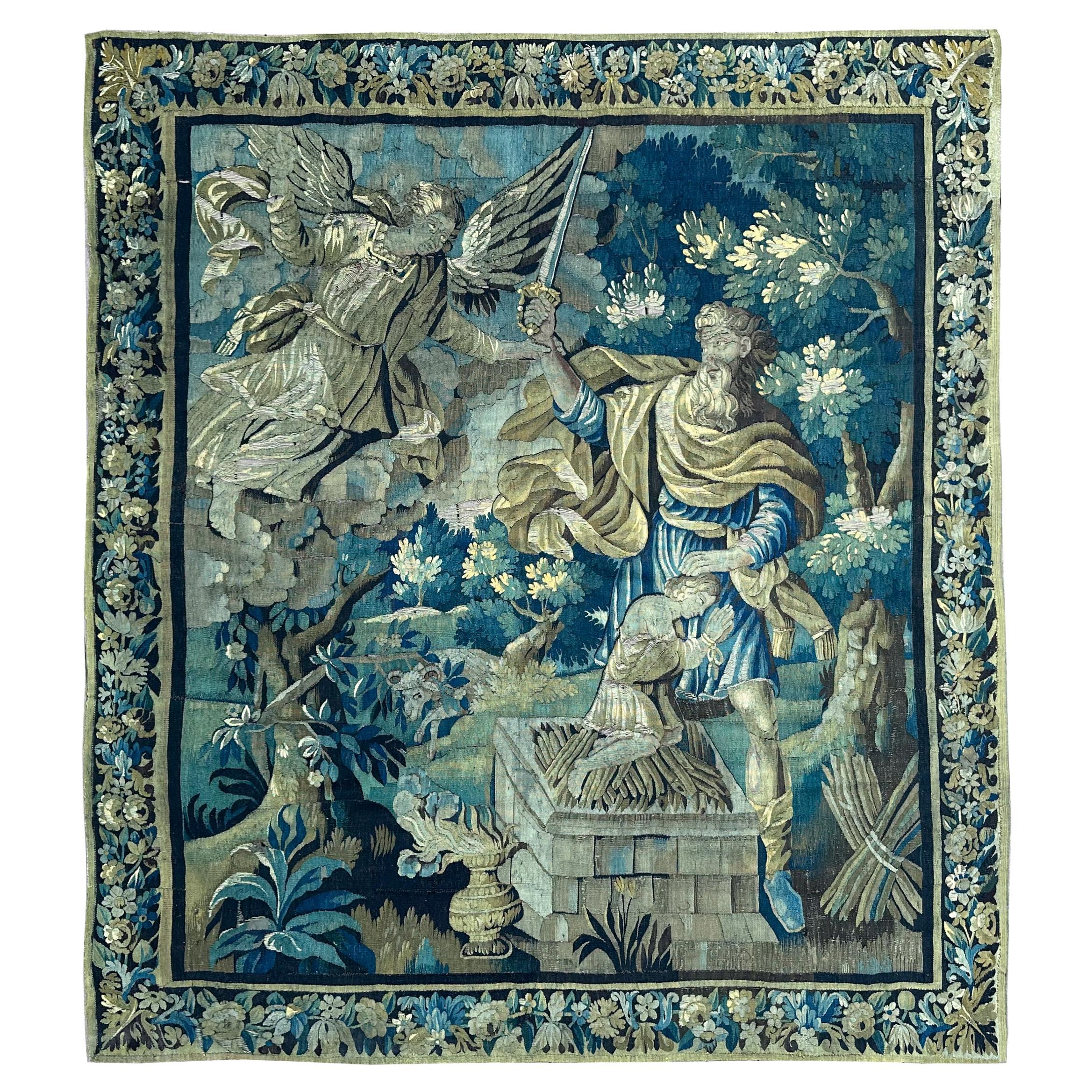 Historisches 18cen. Antique French Aubusson Wandteppich 252x287cm Wolle&Seide Isaac 8x9