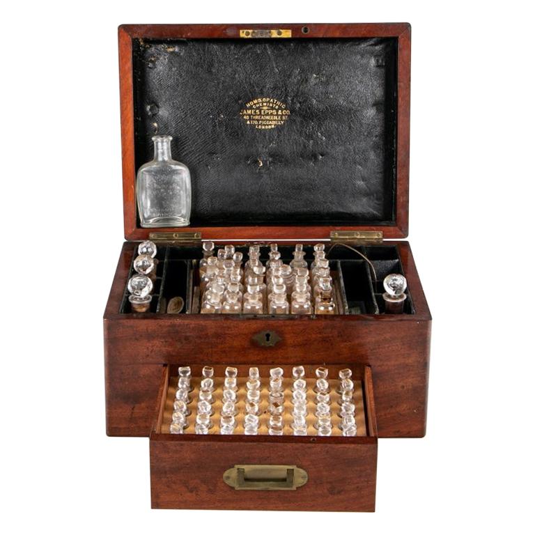 Historical 19th Century English Apothecary Box with Contents
