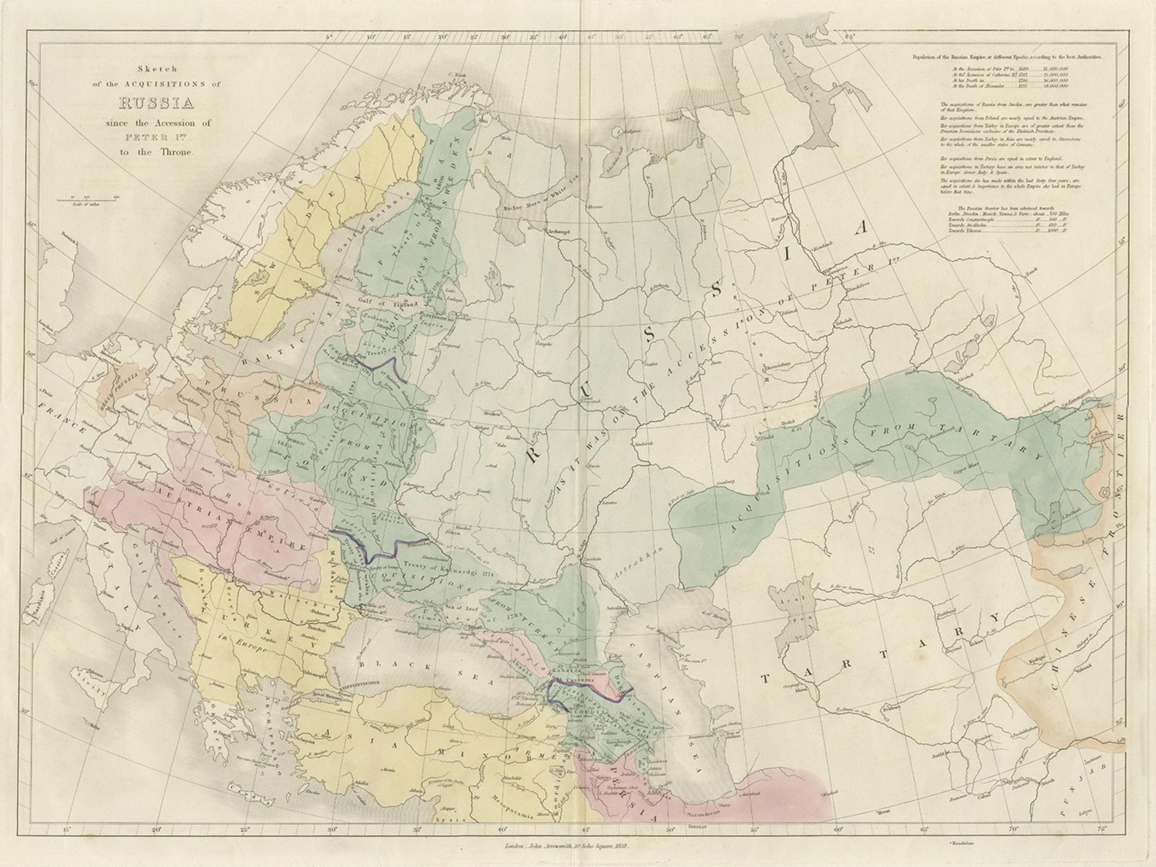 russian empire 19th century map