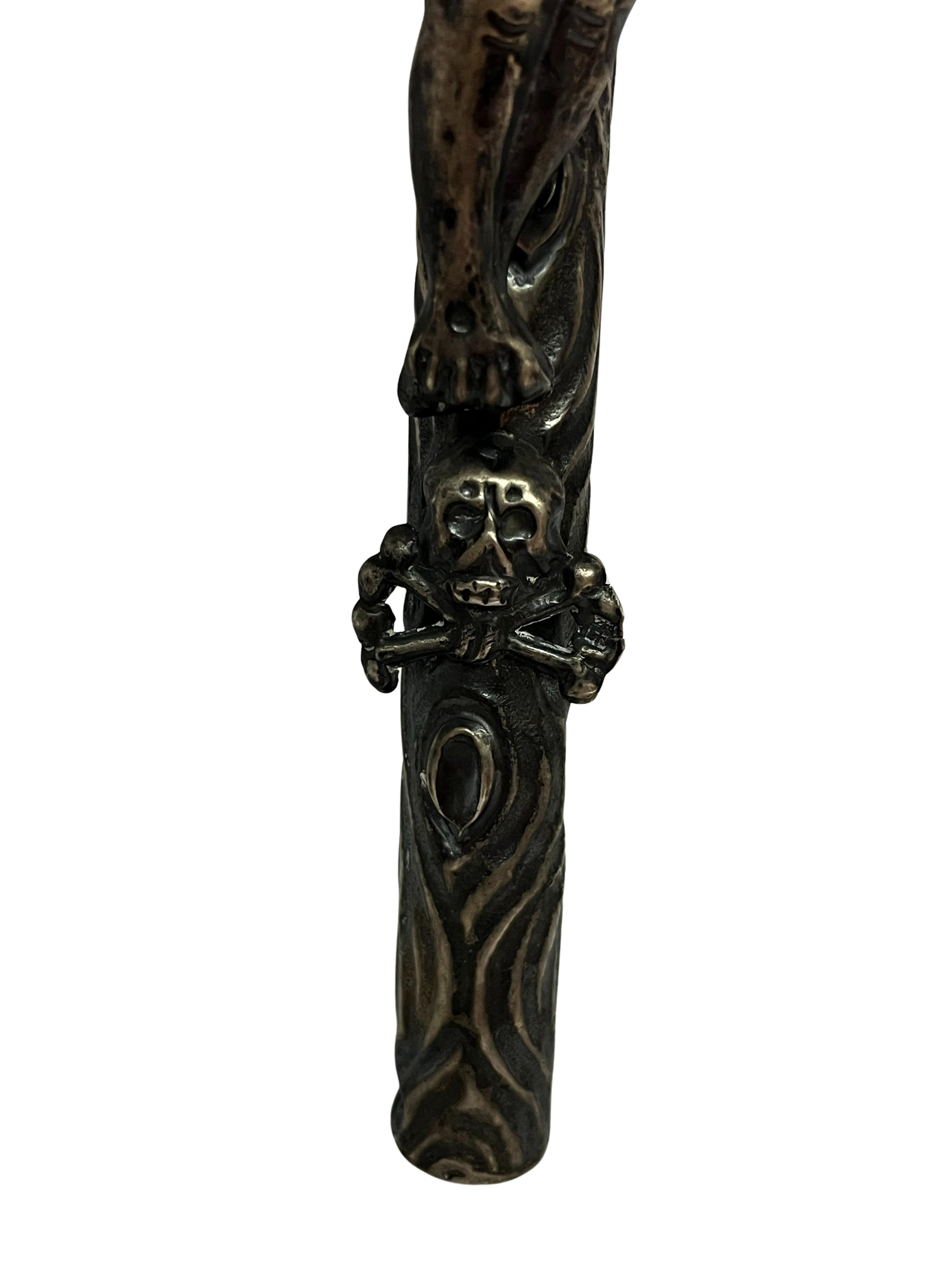 Cruz de Cristo histórica de plata, hacia 1850, con matasellos de Nápoles Italia en venta 2