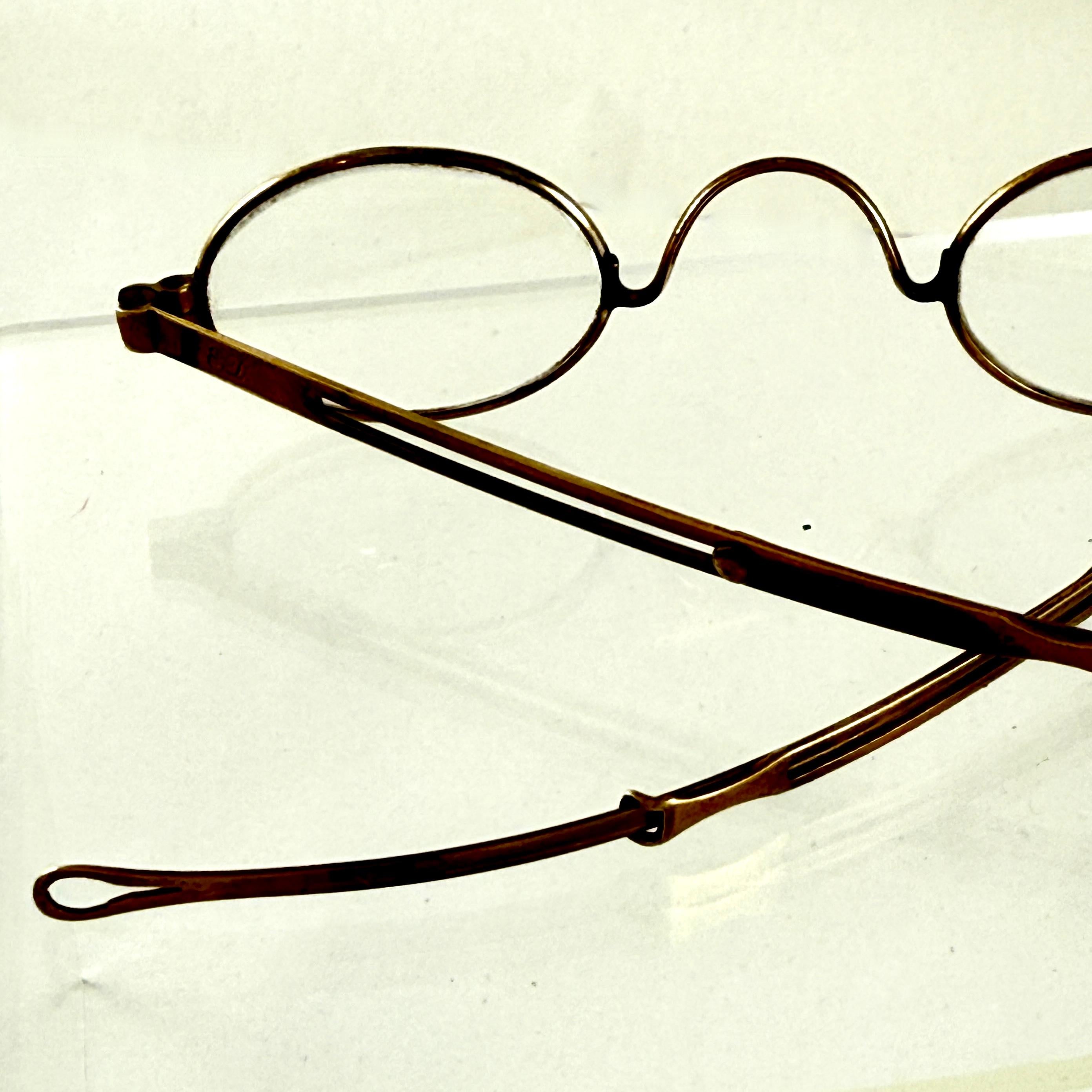 Historical Civil War Era Brass Frame Ladies Magnifying Glasses For Sale 3