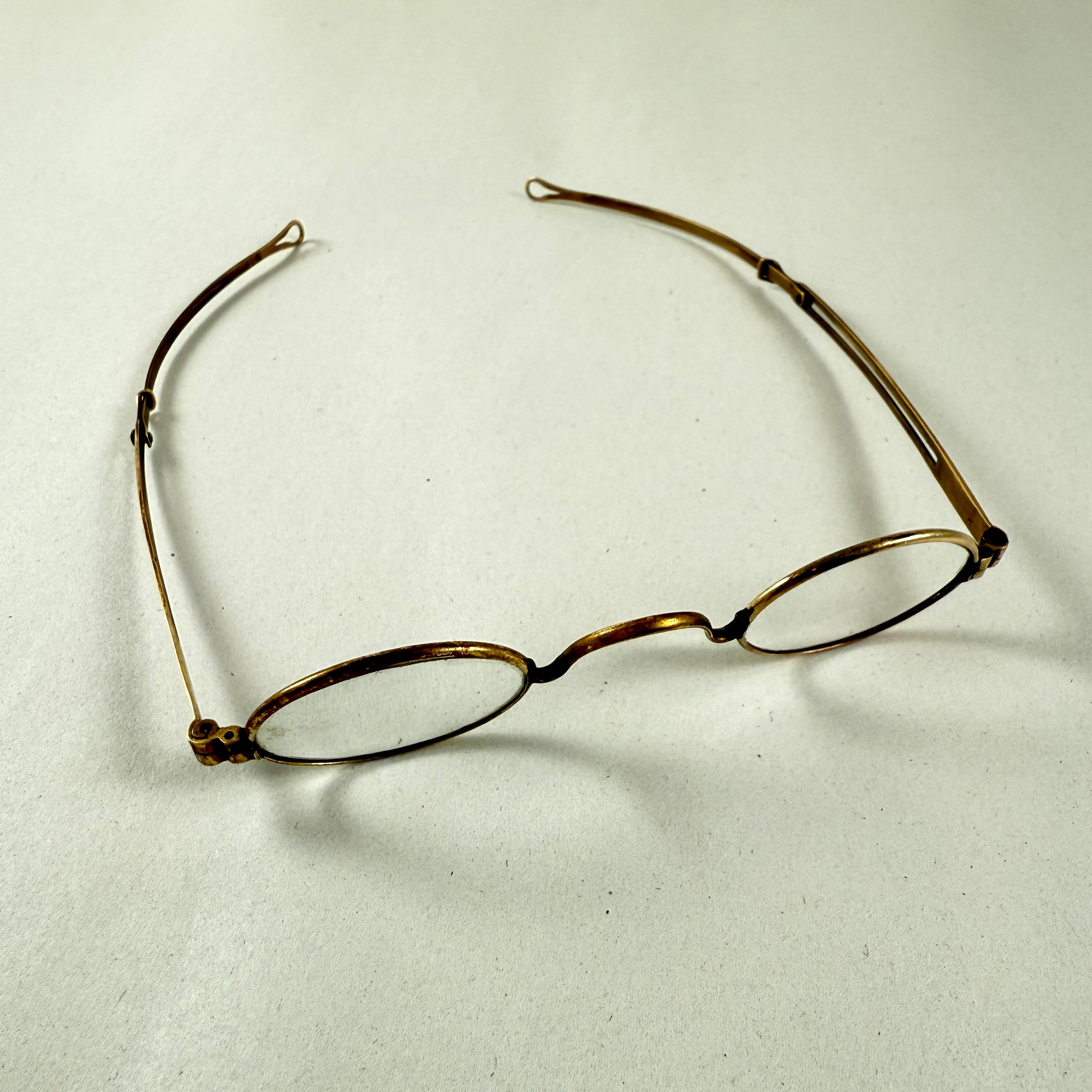 American Historical Civil War Era Brass Frame Ladies Magnifying Glasses For Sale