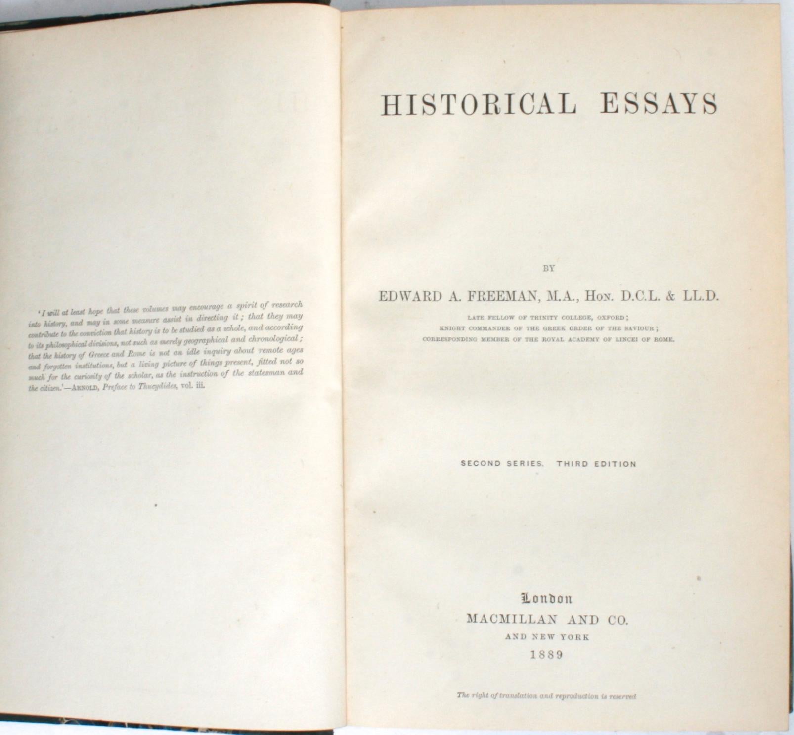 Historical Essays by Edward A. Freeman in Three Volumes 3