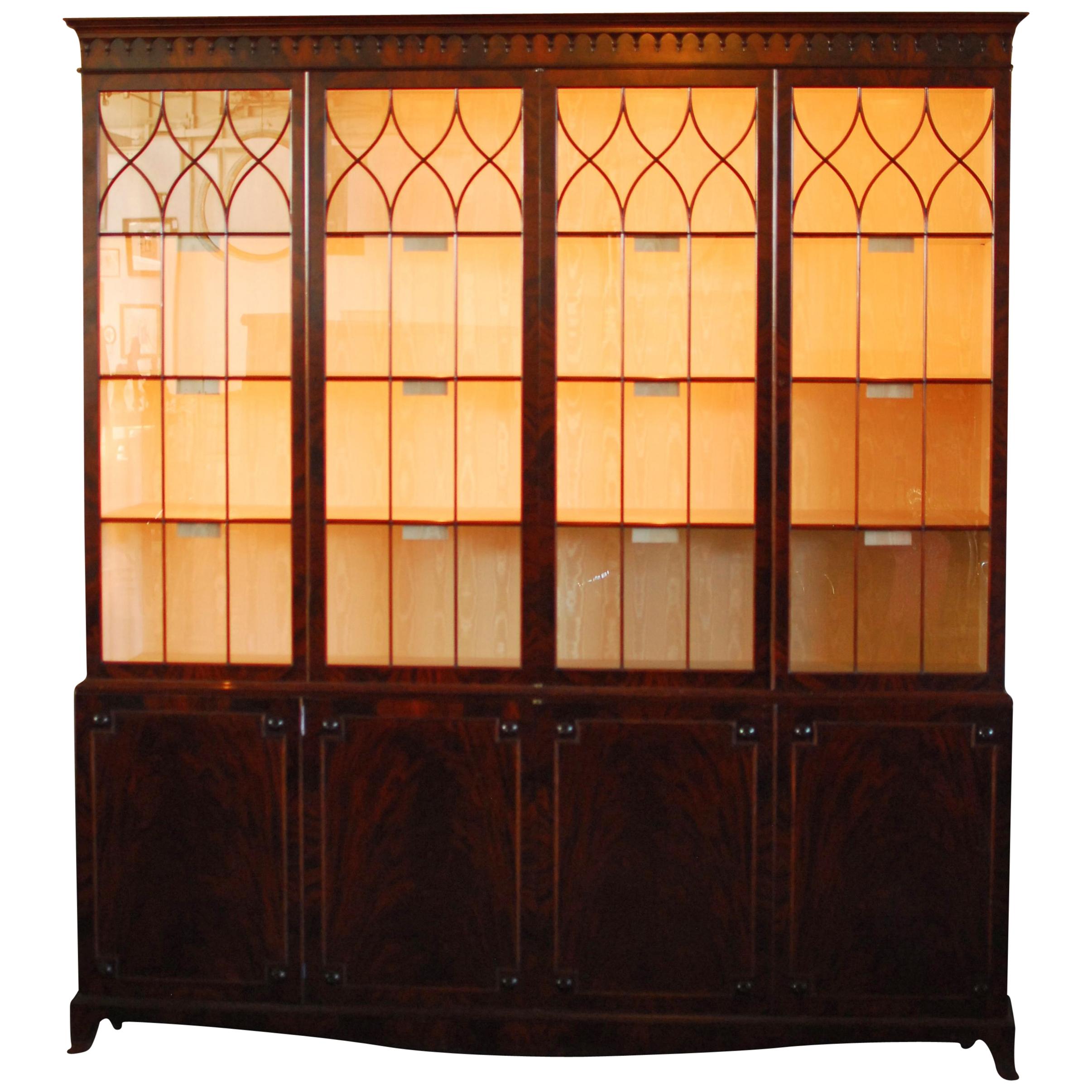 Historical George III Mahogany Display Cabinet Bookcase