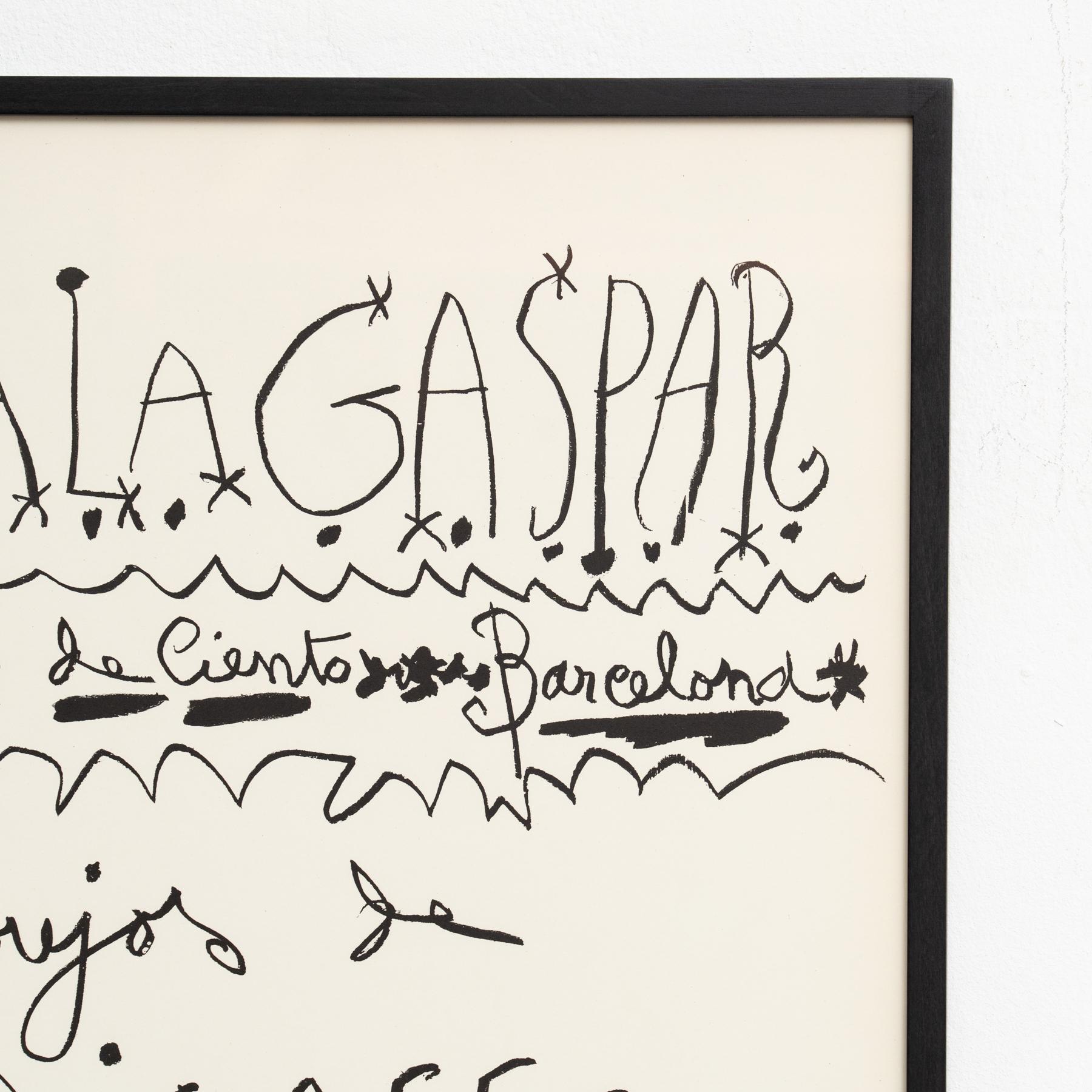 Affiche lithographique historique de l'exposition Drawings by Picasso. Circa 1961 Bon état - En vente à Barcelona, Barcelona