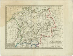 Historical Map of Ancient Germany (1787): Tribes and Territories by Mentele