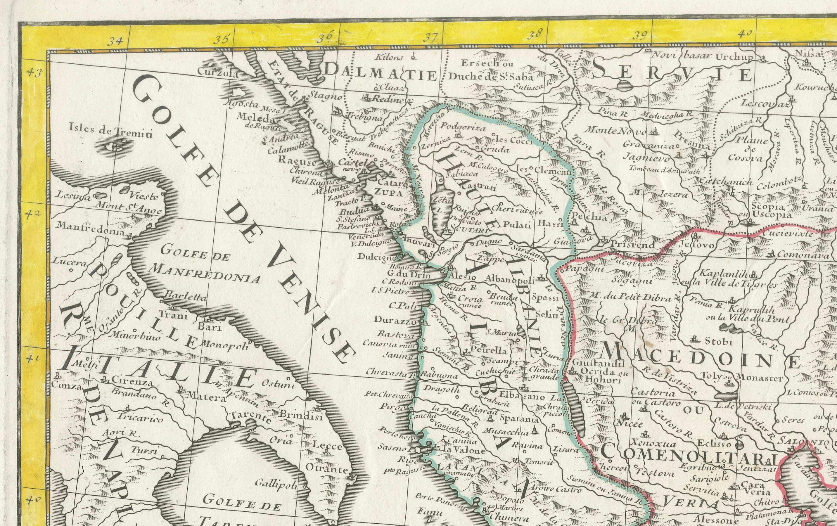 Historical Map of Greece and the Eastern Mediterranean by Delisle - 1780 For Sale 1