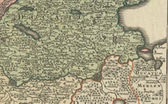 Historical Map of Holstein - Copperplate Engraving by Matthias Seutter, ca. 1730