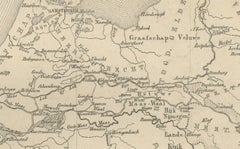 Historical Map of the Netherlands in the 16th and 17th Centuries, Leiden 1876