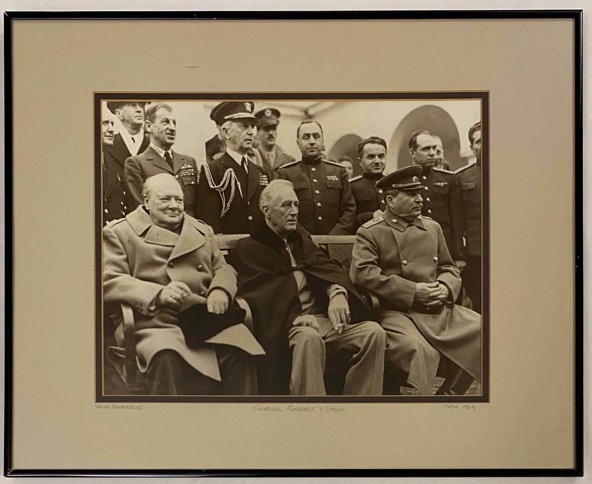 Americano Personaggi storici Memorabilia Conferenza di Yalta Stampa del 1945 in vendita