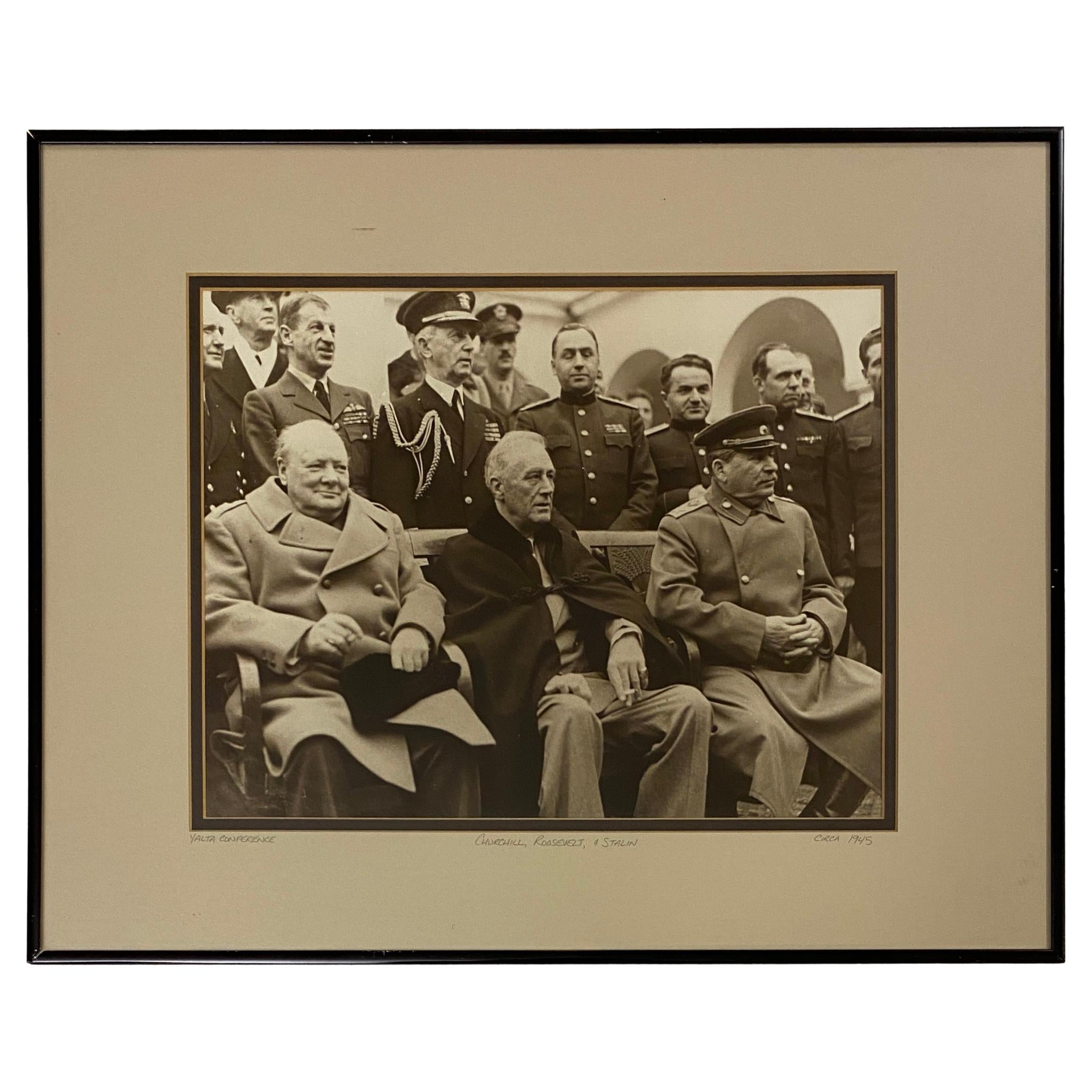 Historical Figures Memorabilia Yalta Conference Print dated 1945