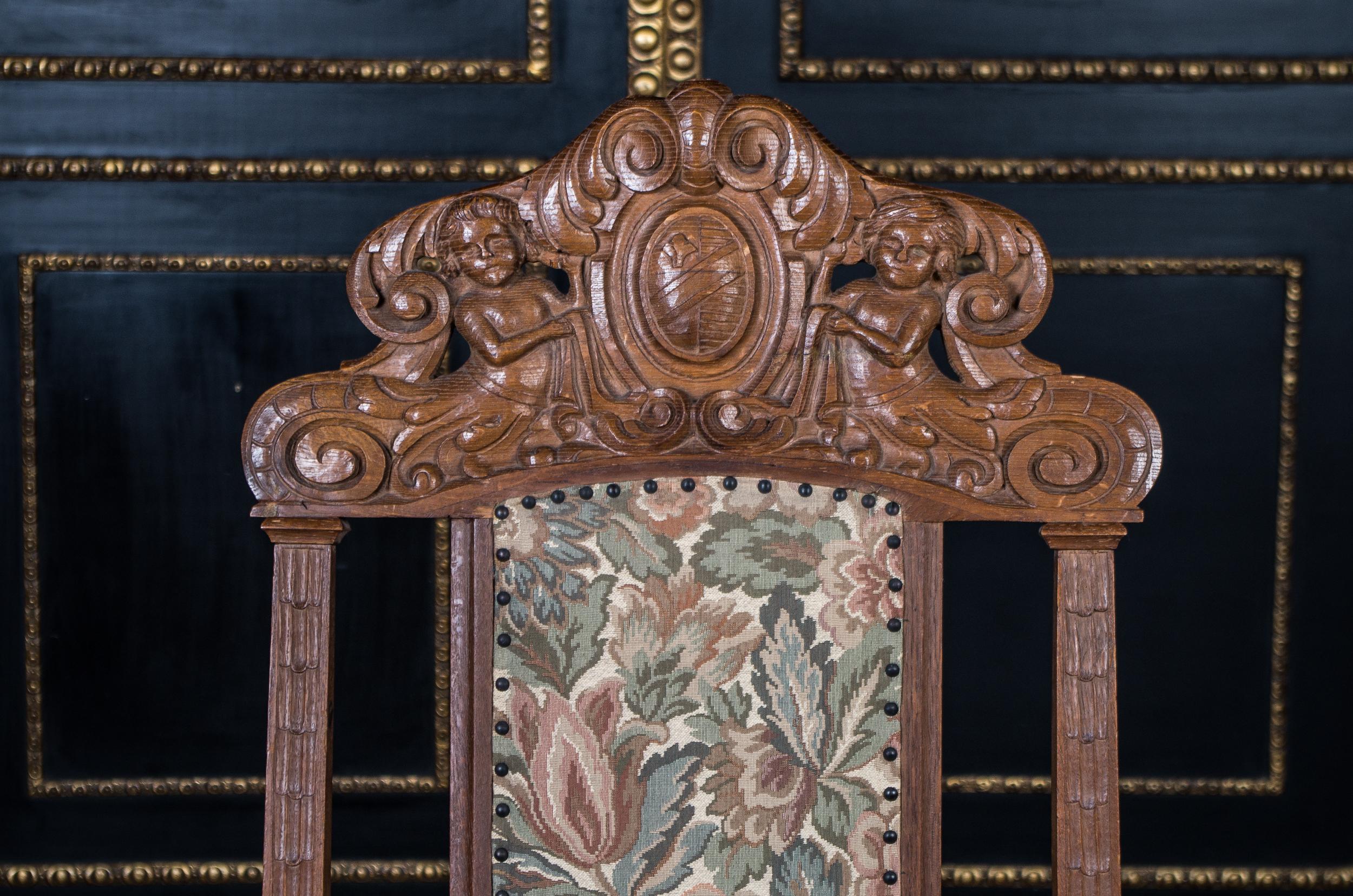 19th Century Historical Neo Renaissance Armchair with Lion Armrests, circa 1850-1870