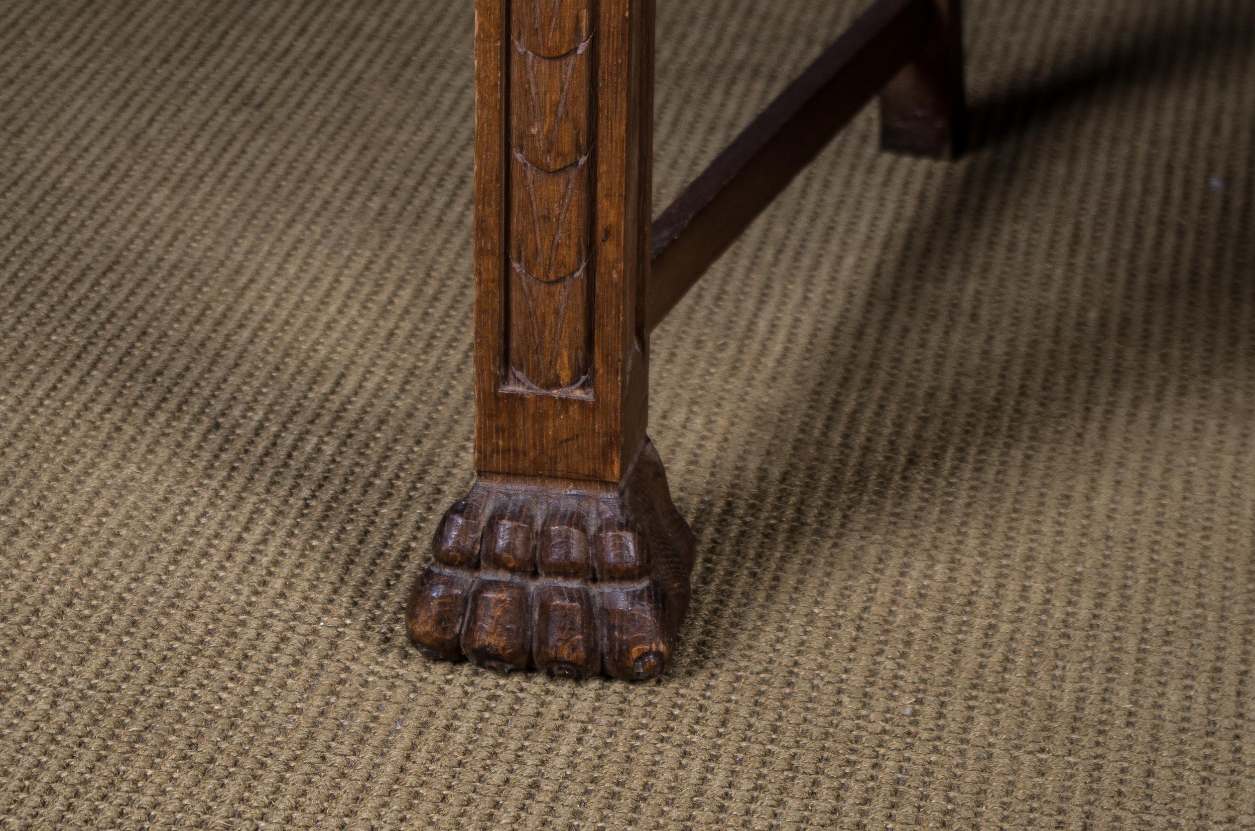 Historical Neo Renaissance Armchair with Lion Armrests, circa 1850-1870 2