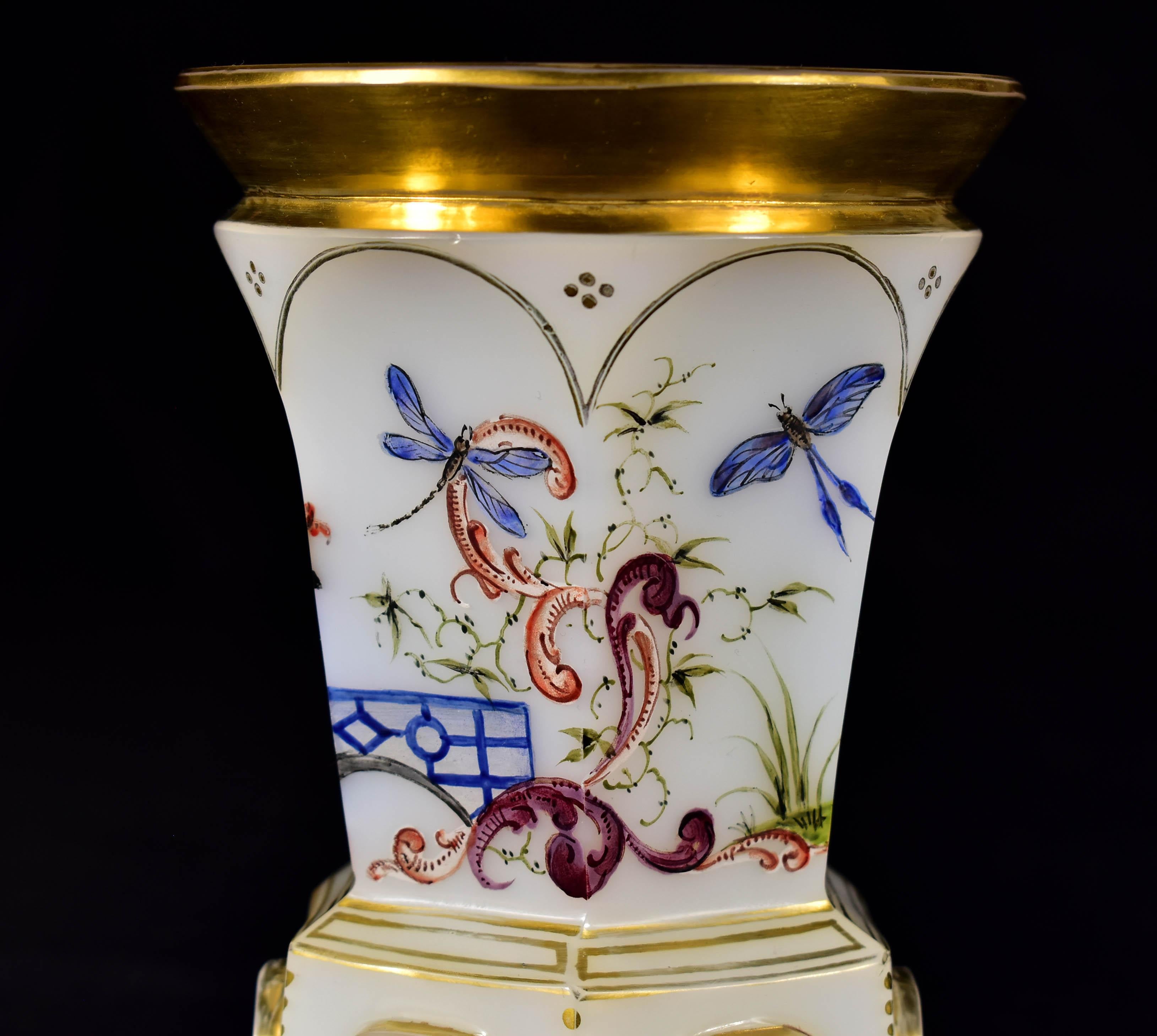 Historical Painted Goblet  of Opaline Glass - 19-20 centuries 5