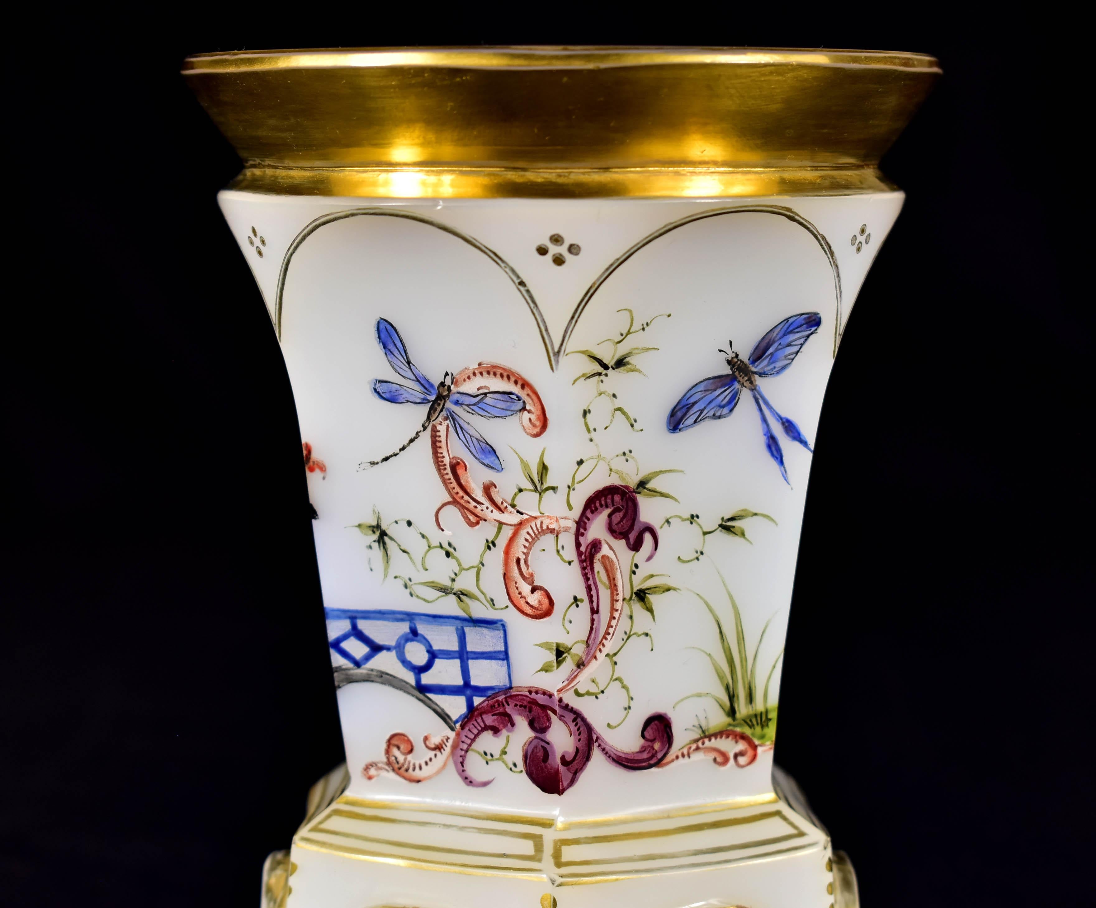Historical Painted Goblet  of Opaline Glass - 19-20 centuries 1