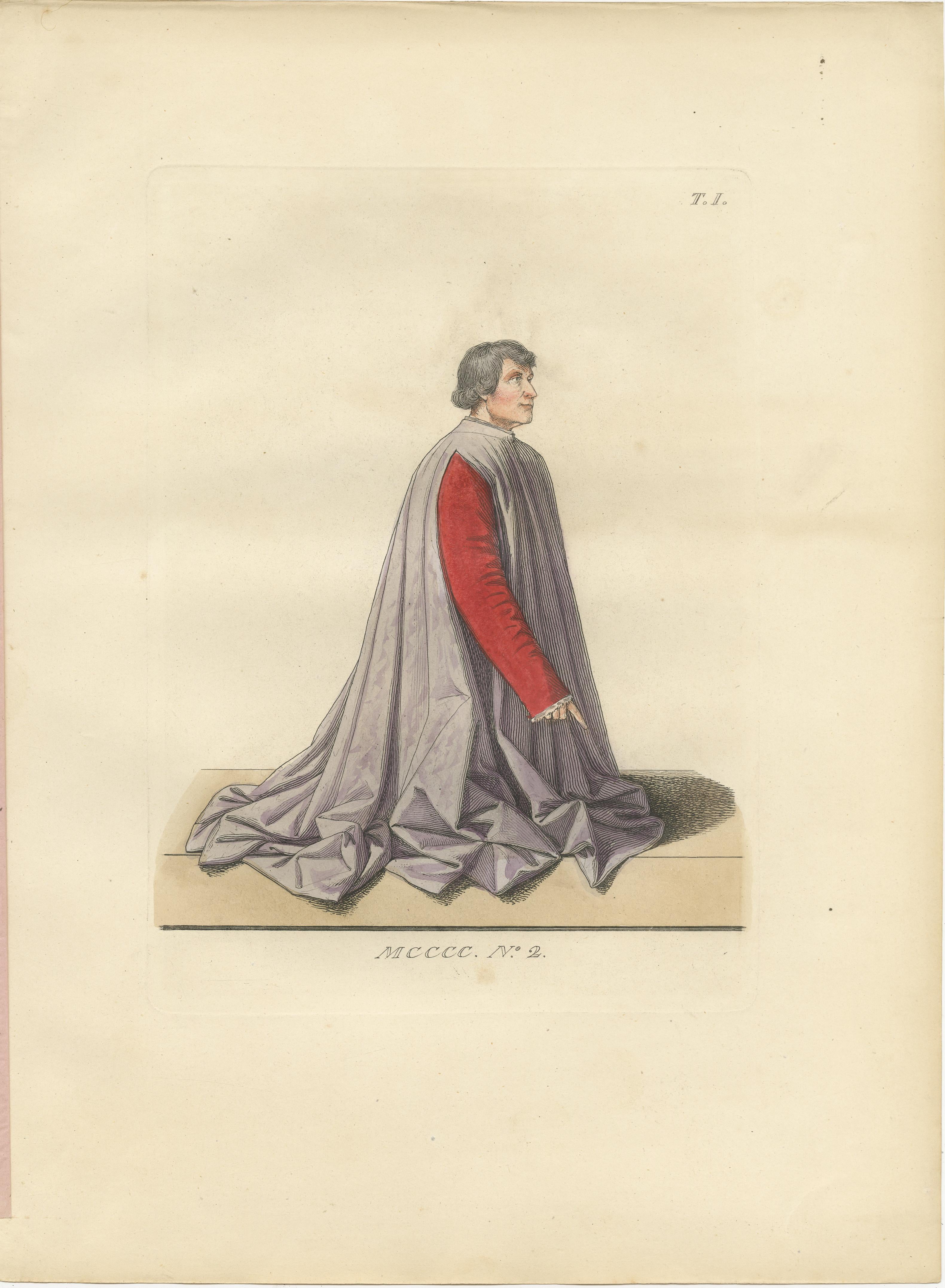French Historical Portraits of Sixtus IV, Platina and a Noble Englishwoman, 1845 For Sale
