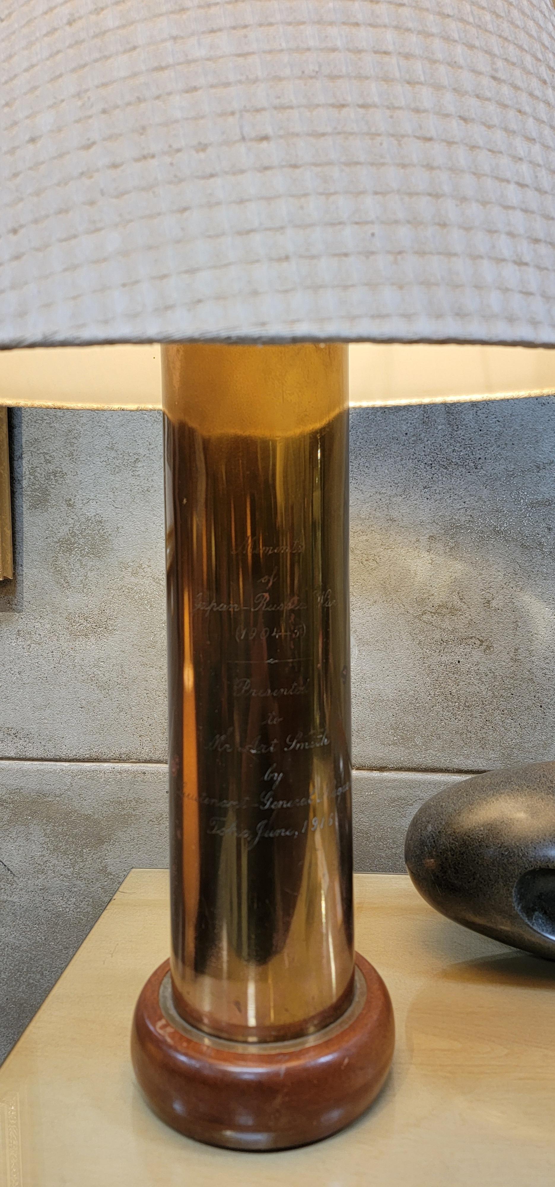 Laiton Lampe de table de présentation historique, débuts aéronautiques, vers 1916 en vente