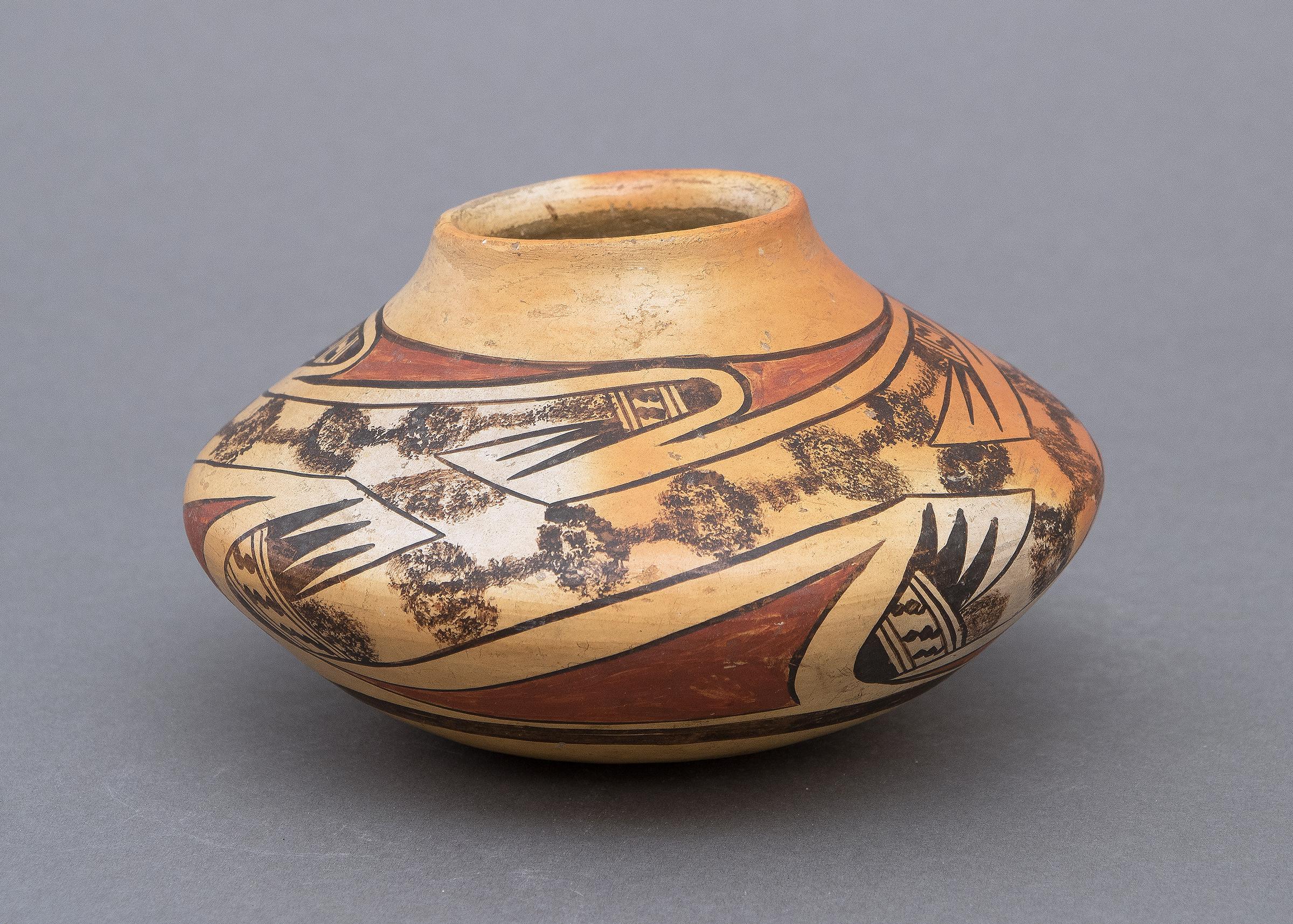 American Historical Southwestern Pottery Seed Jar by Nampeyo, Hopi, Early 20th Century