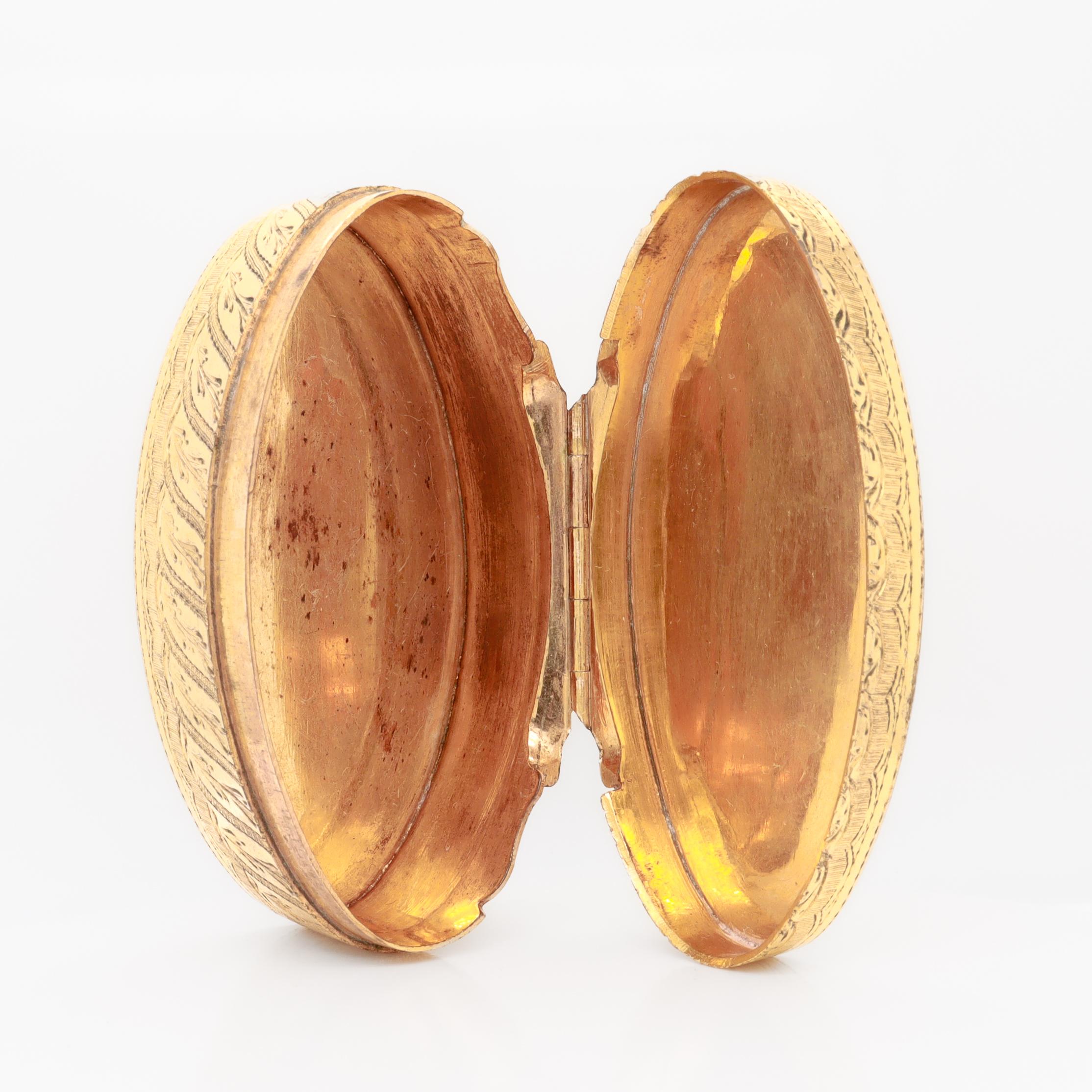 Historically Important Antique 19th C. Gilt Snuff Box for Hannah Crowninshield For Sale 8