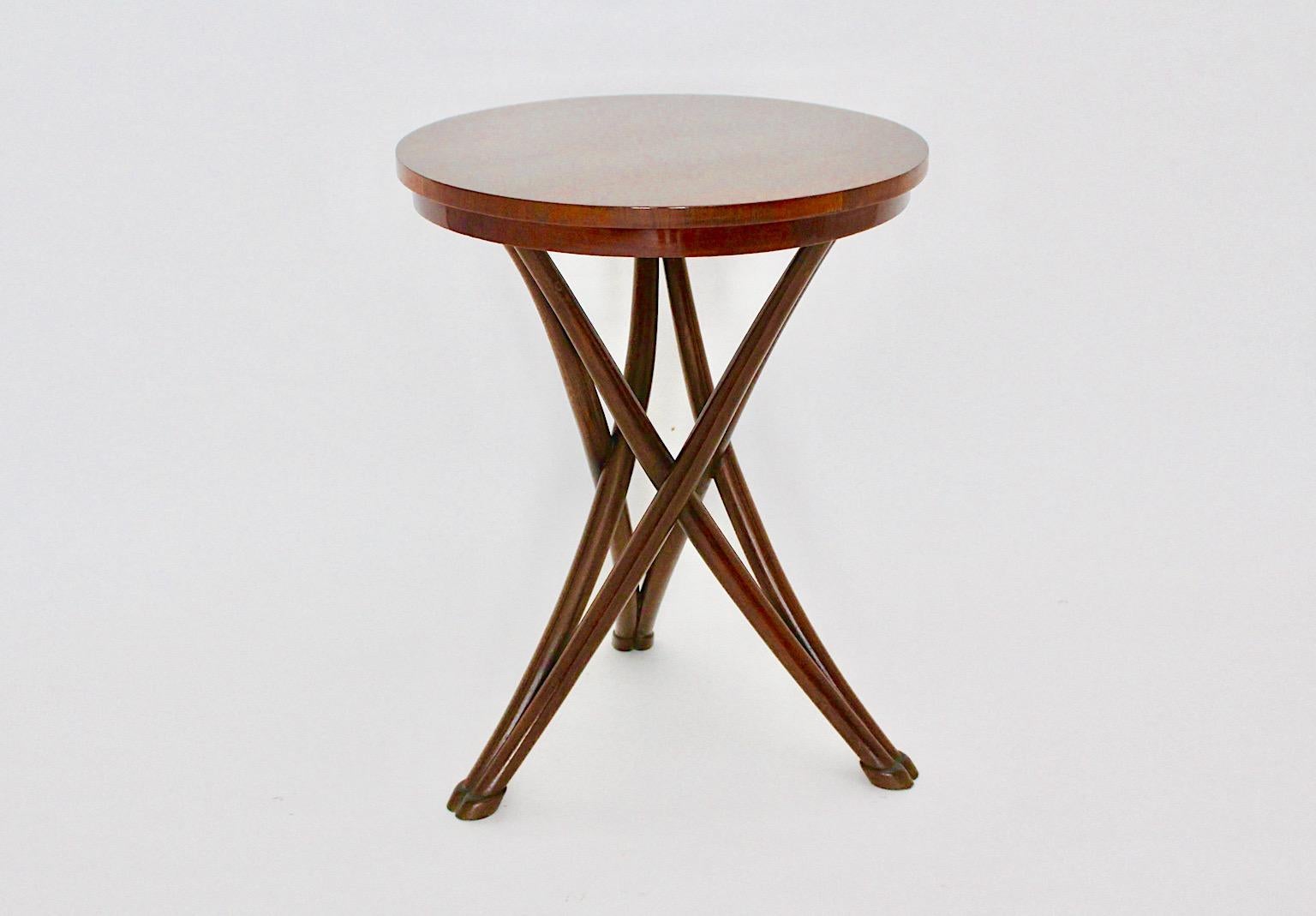 Late 19th Century Historicism Beech Bentwood Side Table No 13 by August Thonet circa 1880 Vienna For Sale