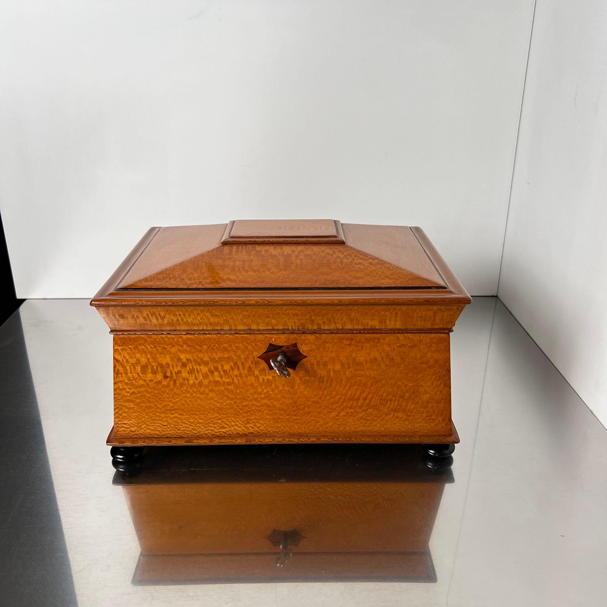 Caja historicista, chapado de fresno floral, palisandro, Austria circa 1880 Austríaco en venta