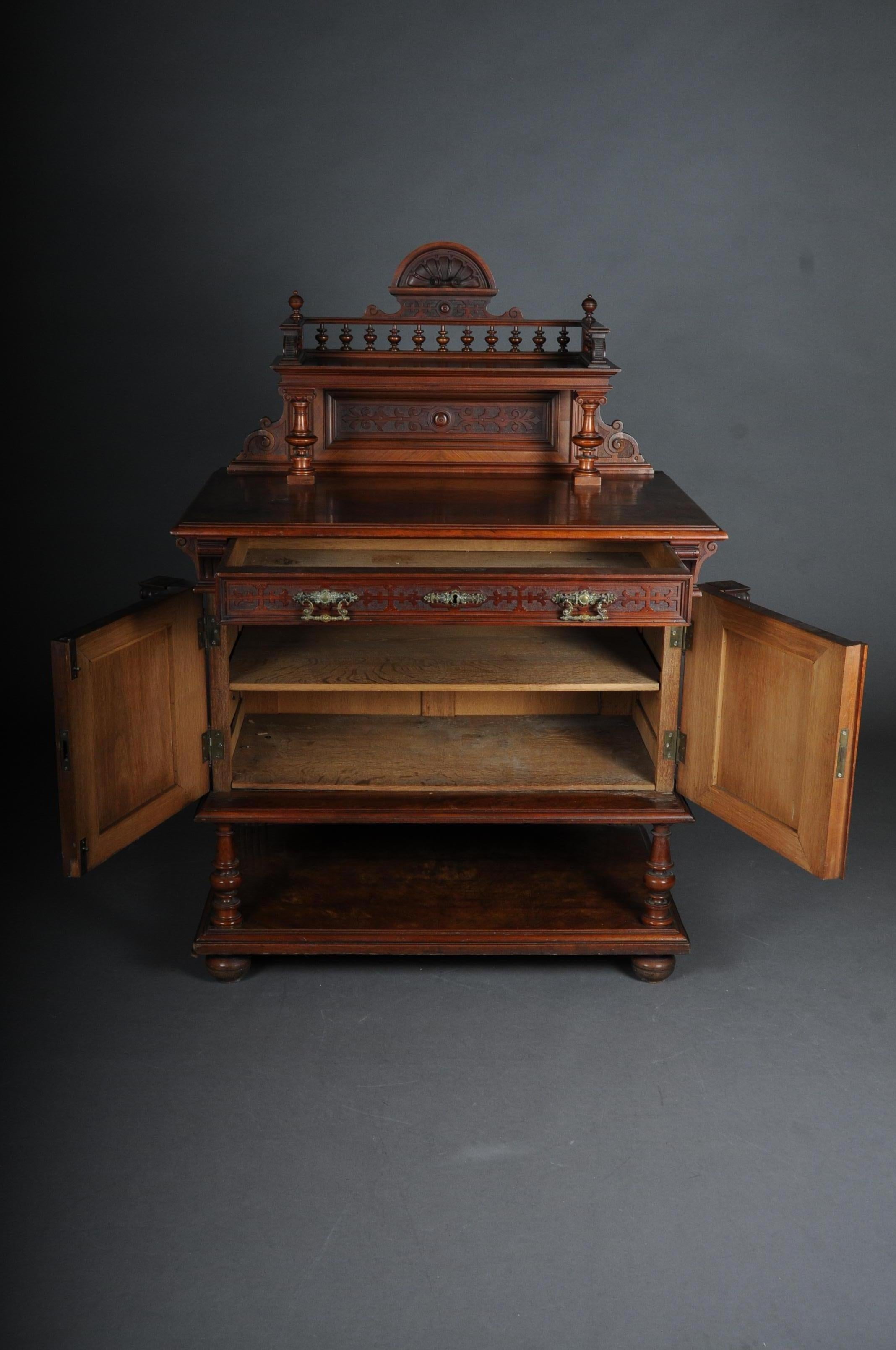 Historicism Cabinet Top Cabinet / Sideboard circa 1870, Walnut For Sale 5
