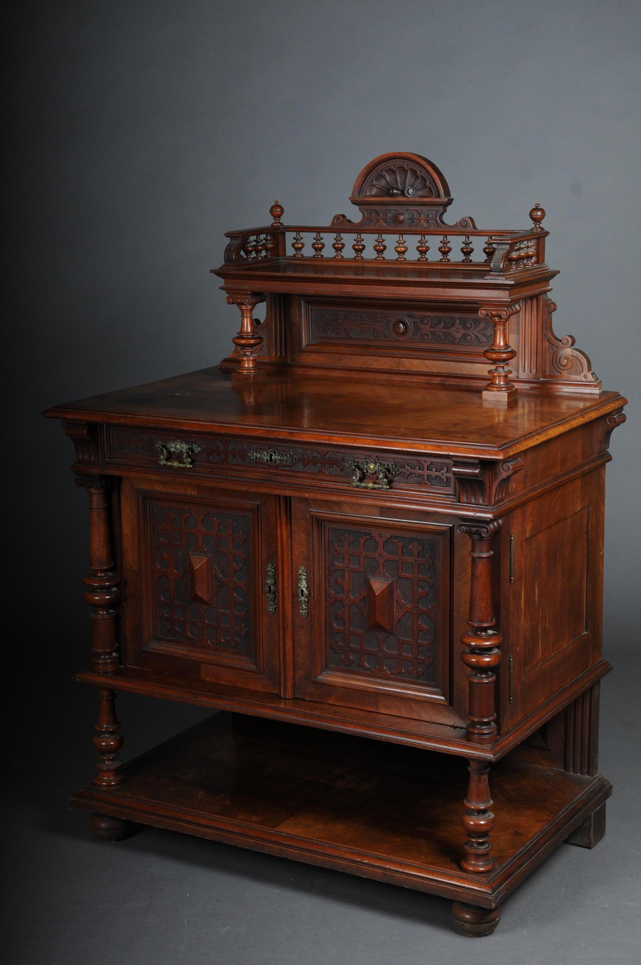 Historicism Cabinet Top Cabinet / Sideboard circa 1870, Walnut For Sale 10