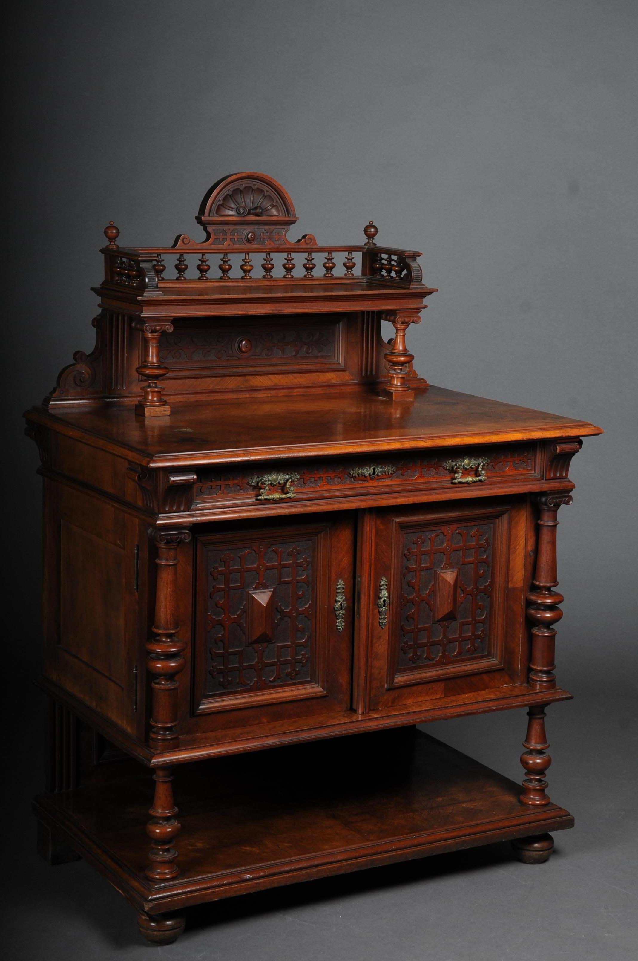 Historicism Cabinet Top Cabinet / Sideboard circa 1870, Walnut For Sale 12