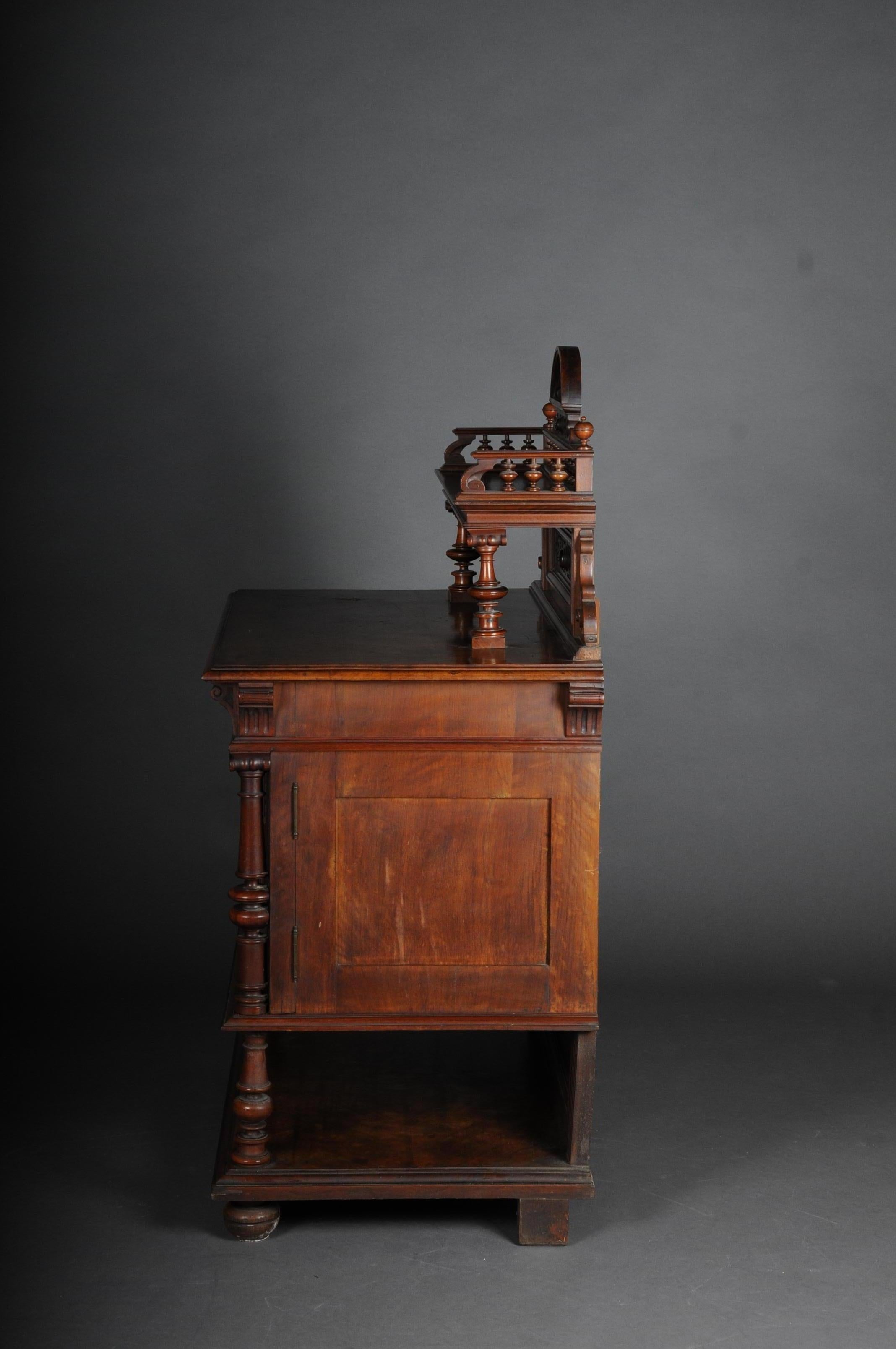 Historicism Cabinet Top Cabinet / Sideboard circa 1870, Walnut For Sale 14