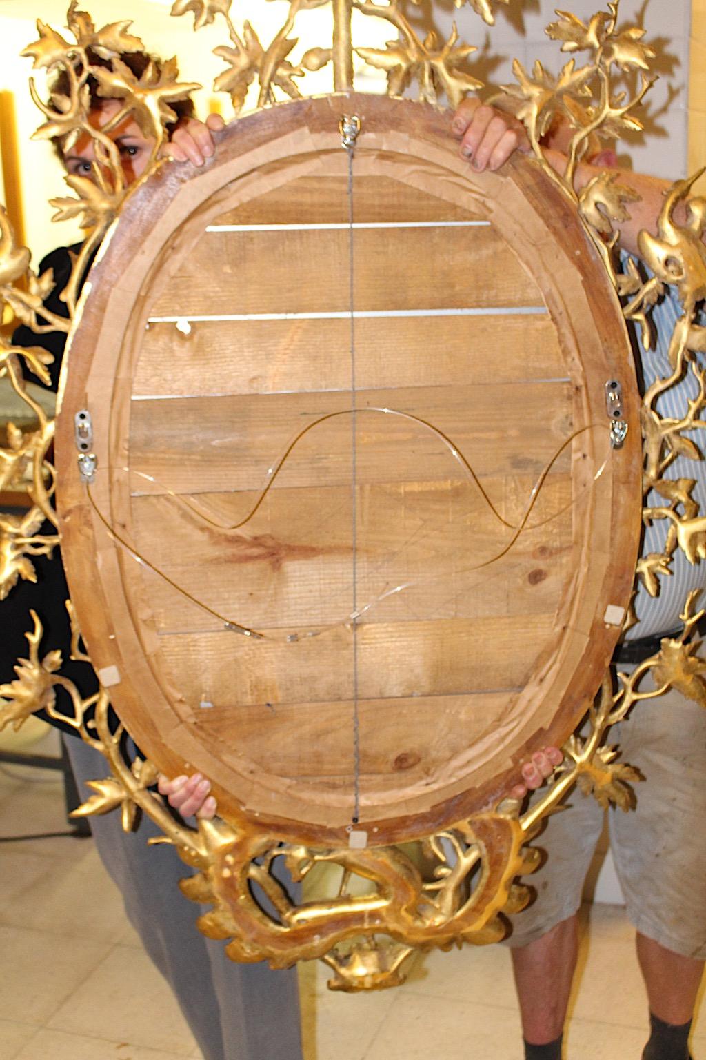 Antique Authentic Gilt Carved Wood Wall Mirror Style Thomas Johnson circa 1830 For Sale 13