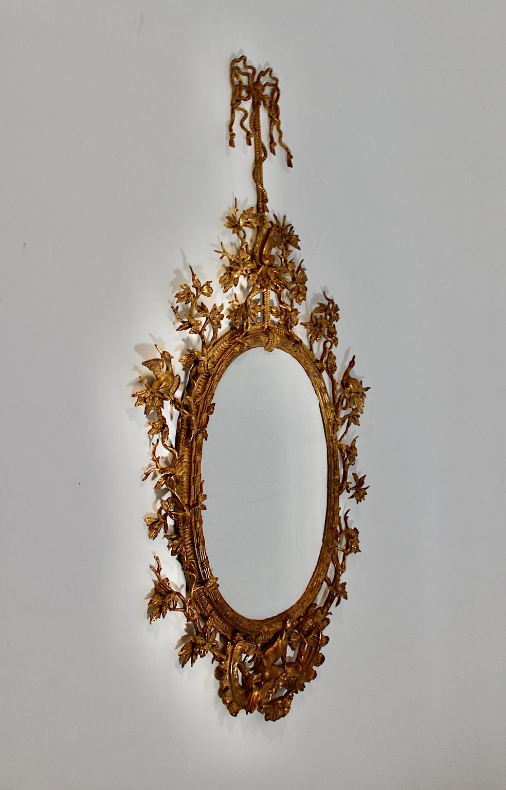 Antike Authentic Vergoldet Geschnitzt Wood Wall Mirror Stil Thomas Johnson um 1830 (Österreichisch) im Angebot