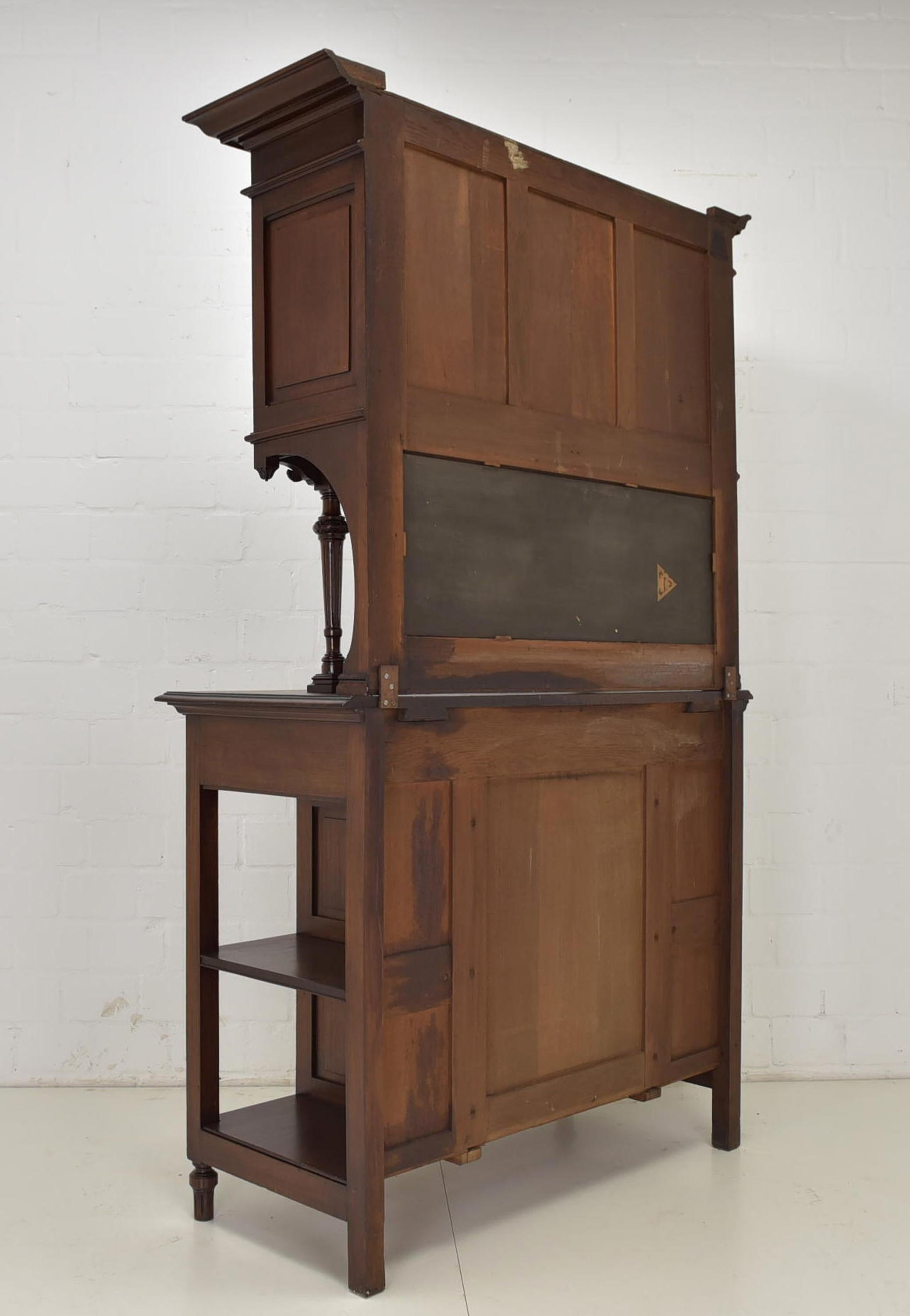 Historicism / Louis XVI Buffet Cabinet in Solid Mahogany, 1910 For Sale 7