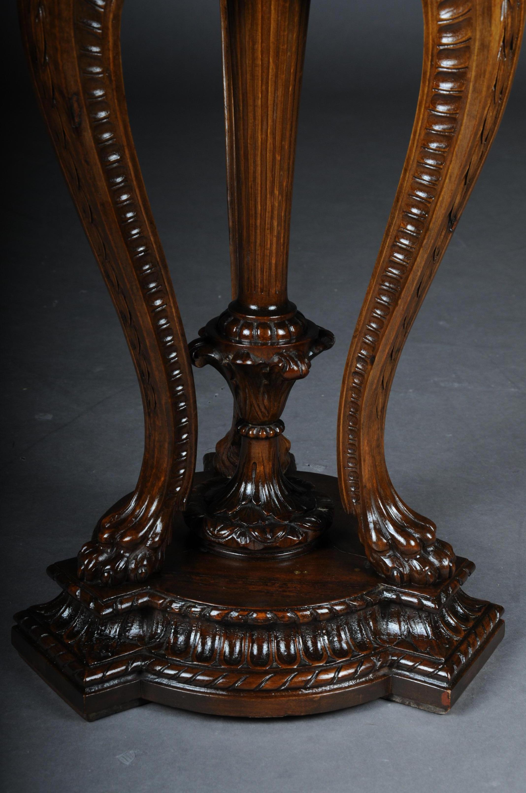 Historicism Side Table or Pillar, Walnut Tree, circa 1880 For Sale 2