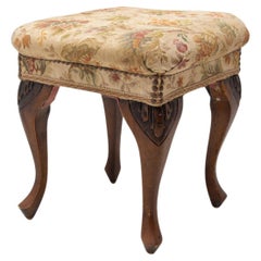 Historicism Upholstered Stool, Footrest, 1910's, Austria Hungary