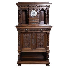 Historicist Cabinet with Barometer, Germany, Late 19th Century