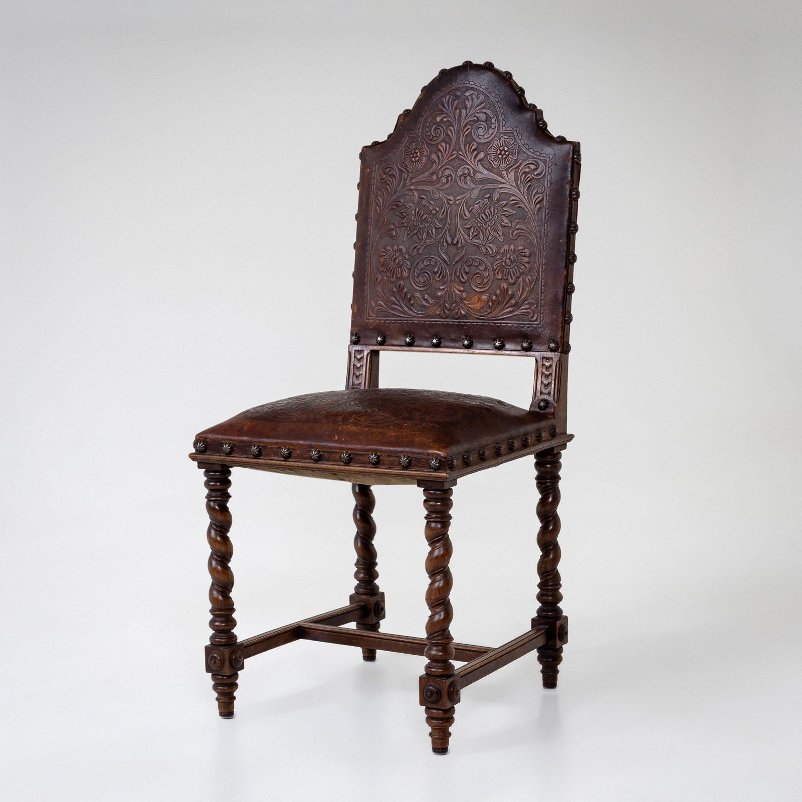 Historische Esszimmerstühle, Deutschland, spätes 19. Jahrhundert (Leder) im Angebot