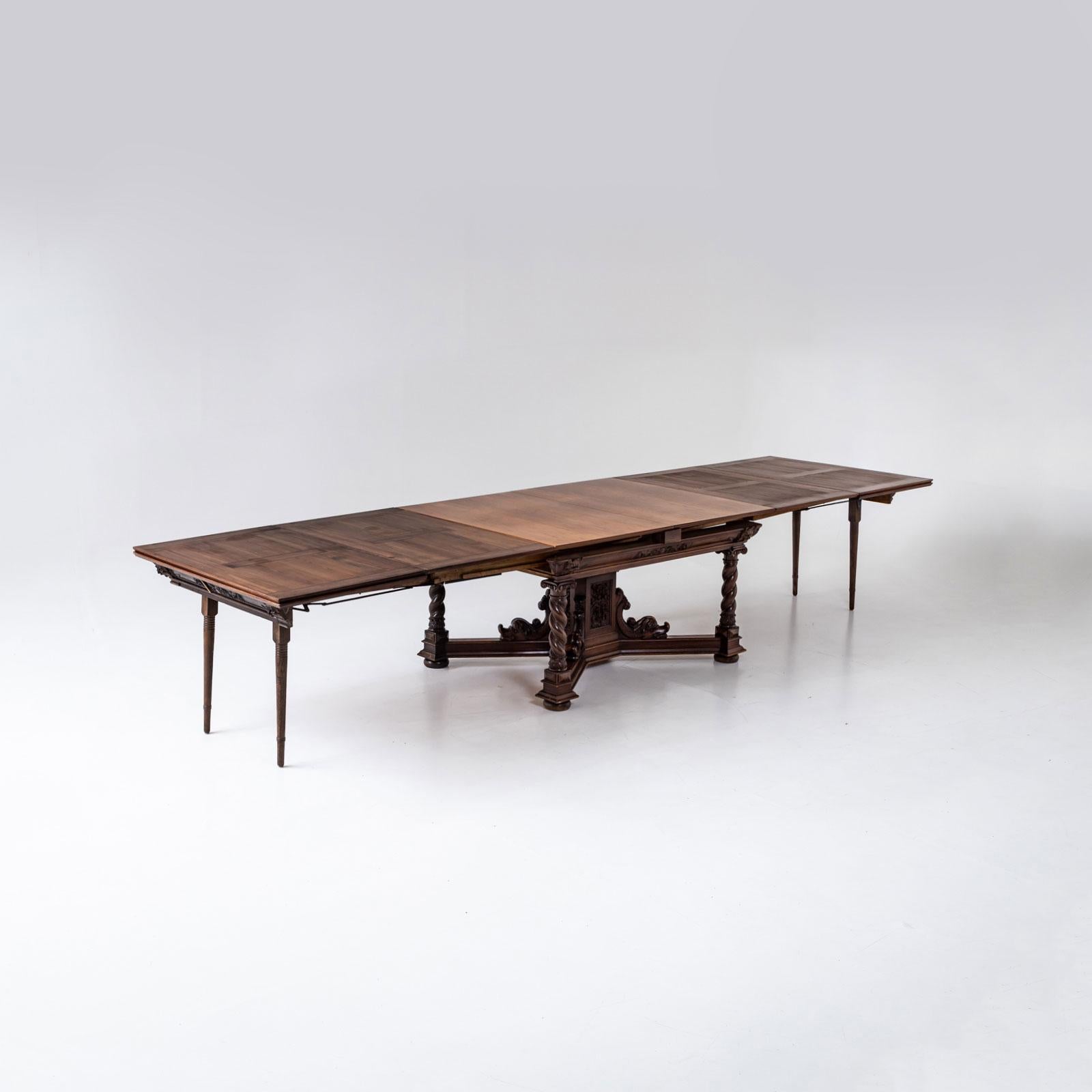 Historicist Extendable Table, Germany, Late 19th Century For Sale 4