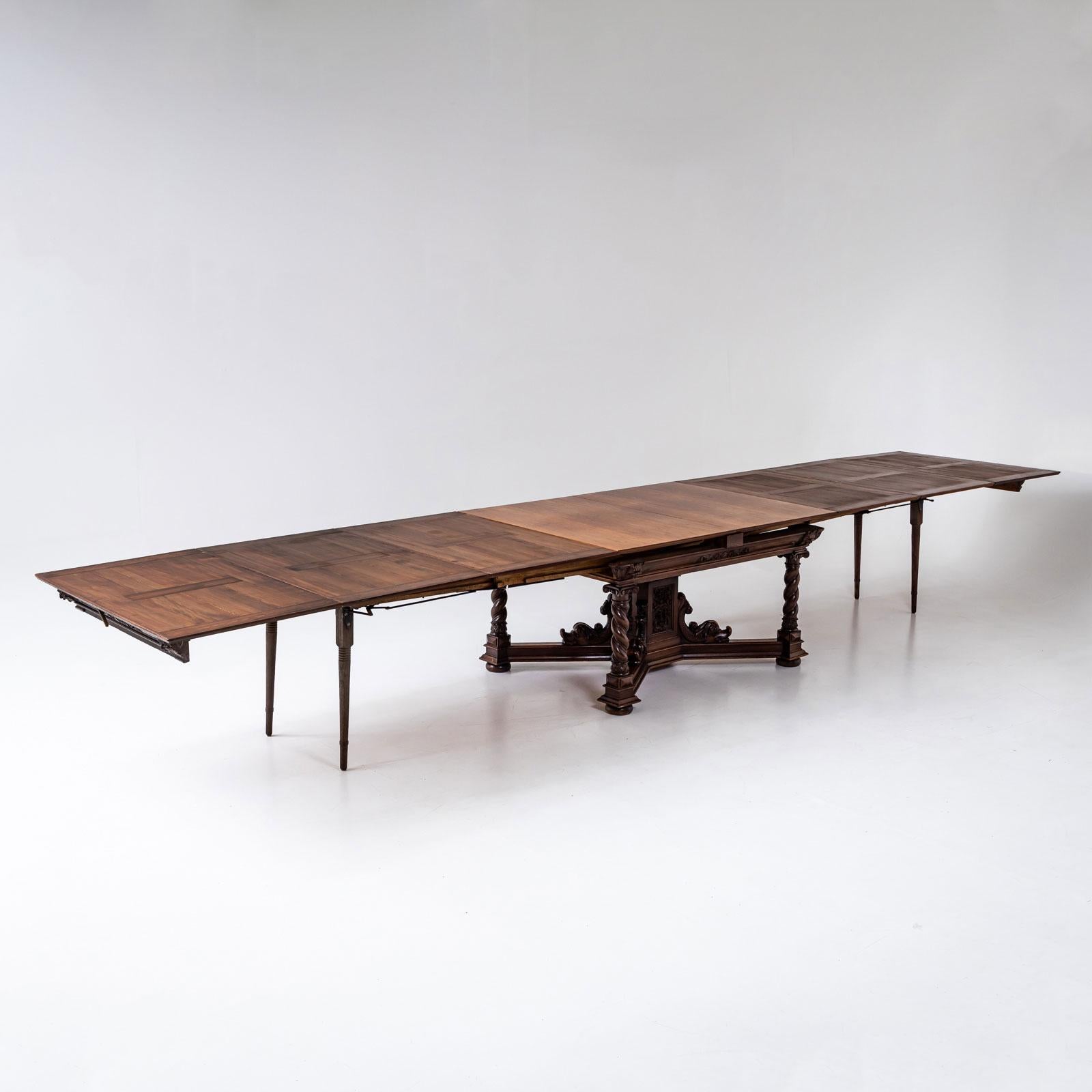 Historicist Extendable Table, Germany, Late 19th Century For Sale 5