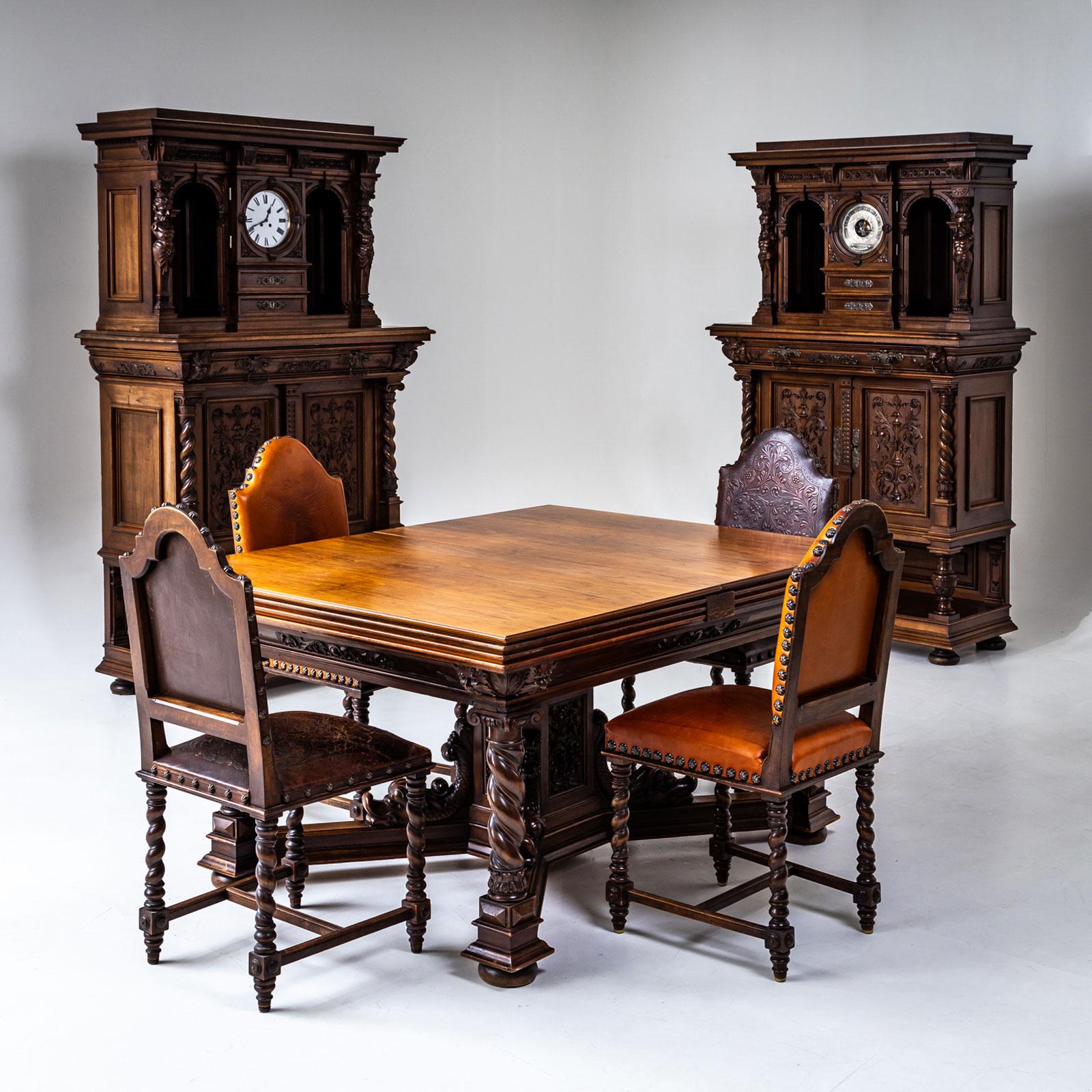 Historicist Extendable Table, Germany, Late 19th Century For Sale 8