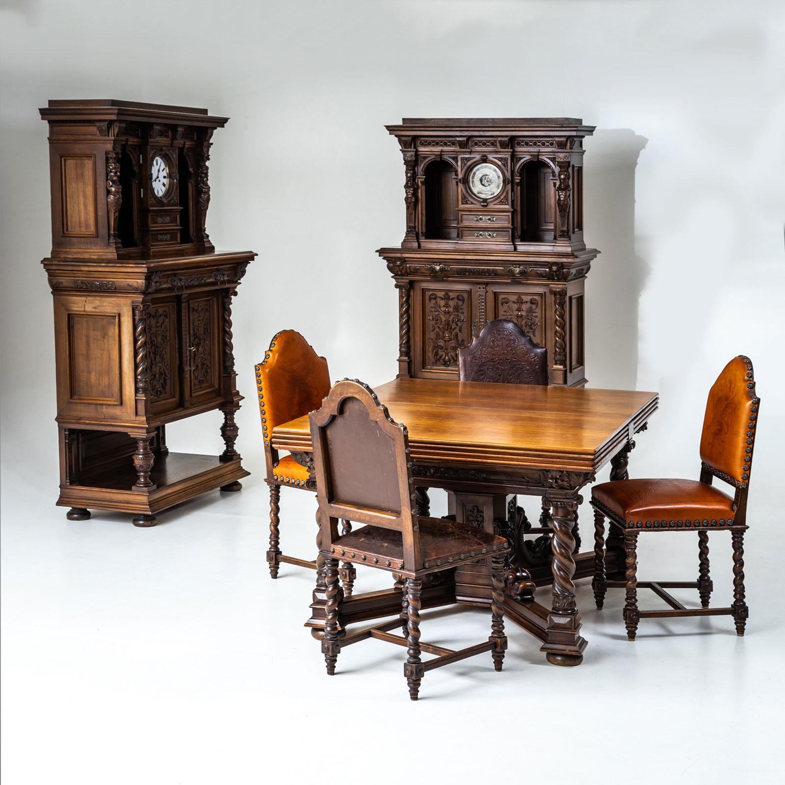 Historicist Extendable Table, Germany, Late 19th Century For Sale 9