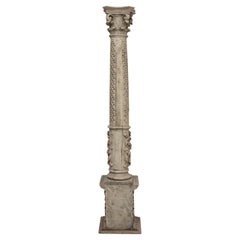 Historicist Wooden Column, 19th Century