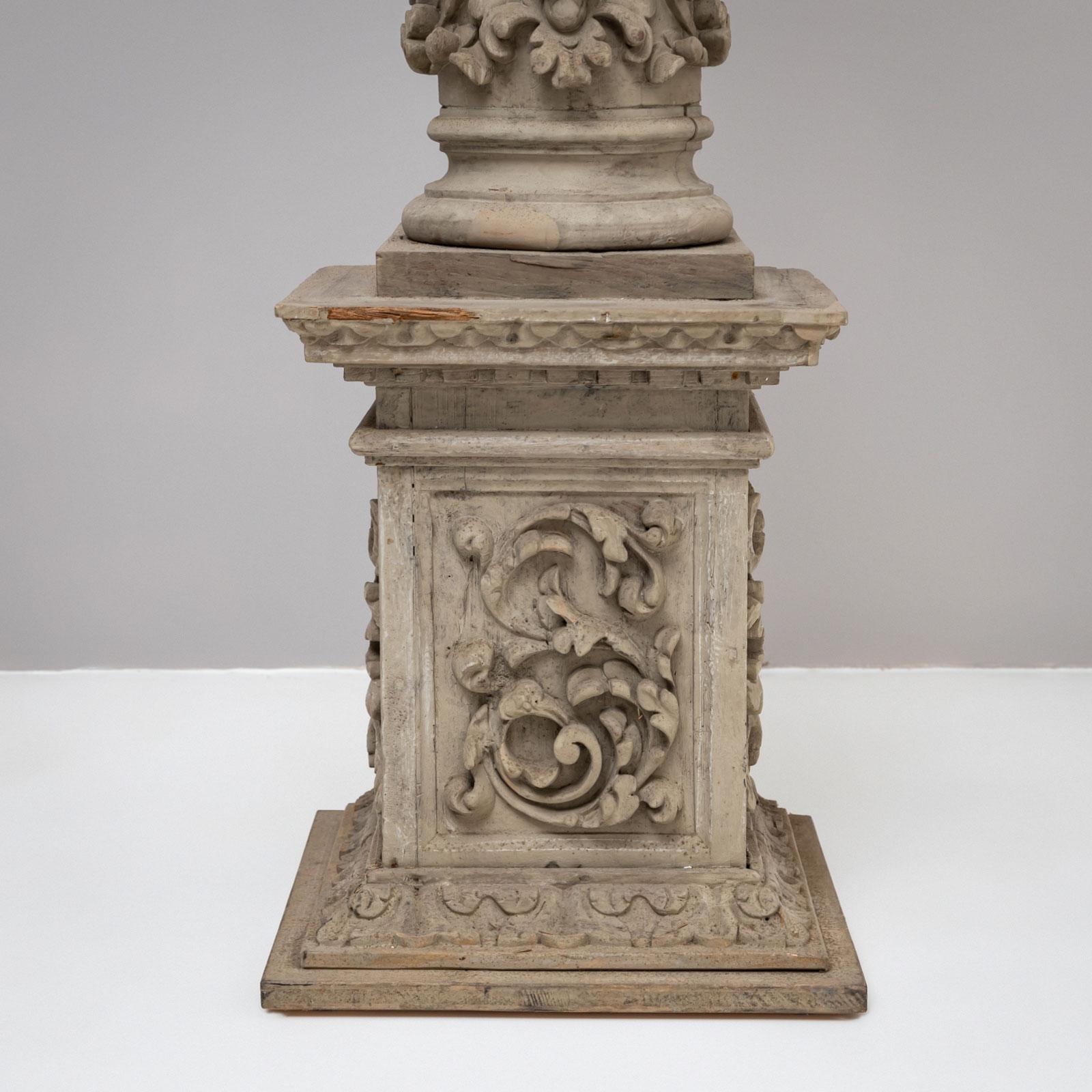Historicist Wooden Column, 19th Century In Good Condition For Sale In Greding, DE
