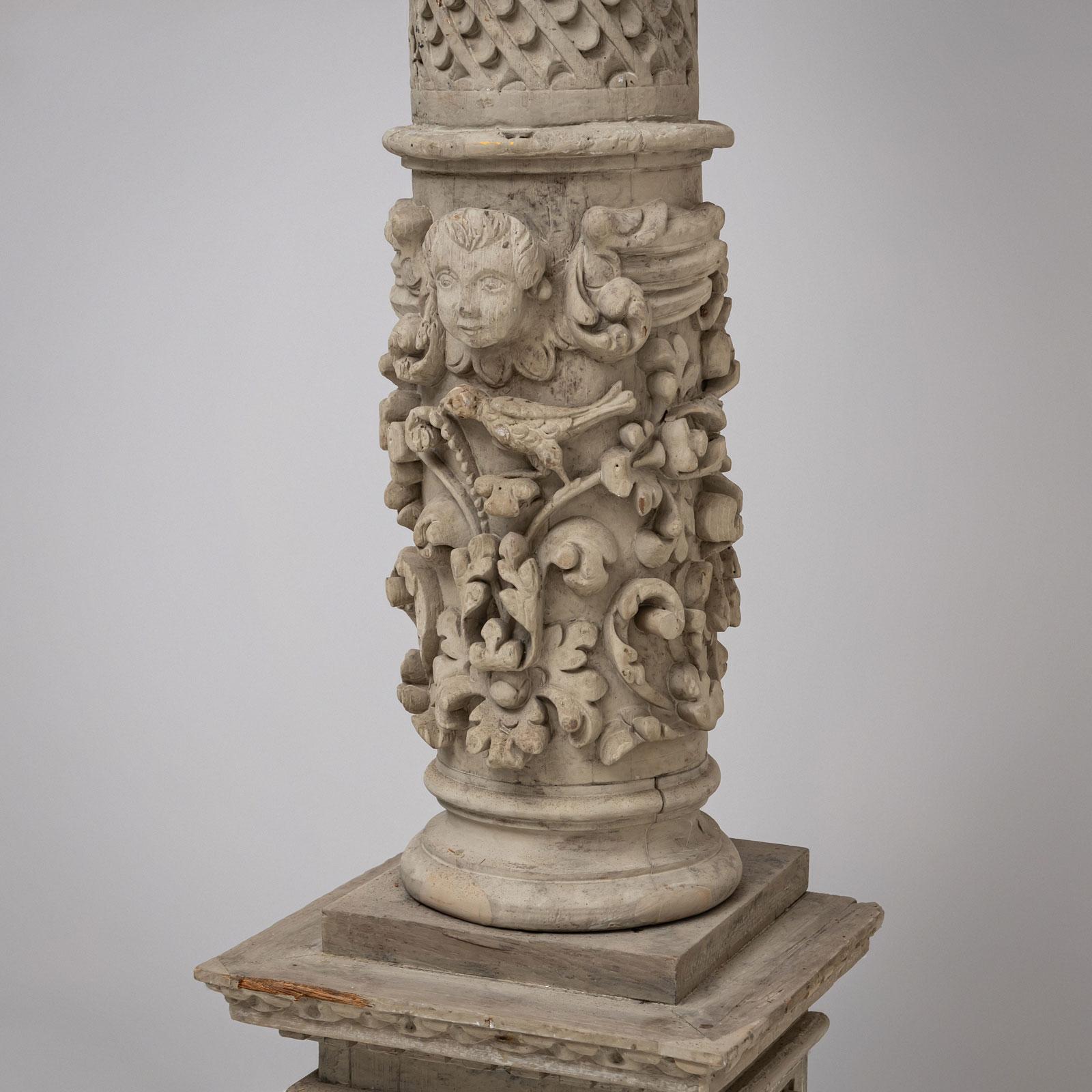 Historicist Wooden Column, 19th Century For Sale 1