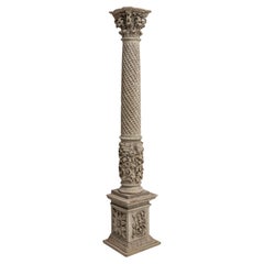 Colonne en bois historiciste, 19e siècle