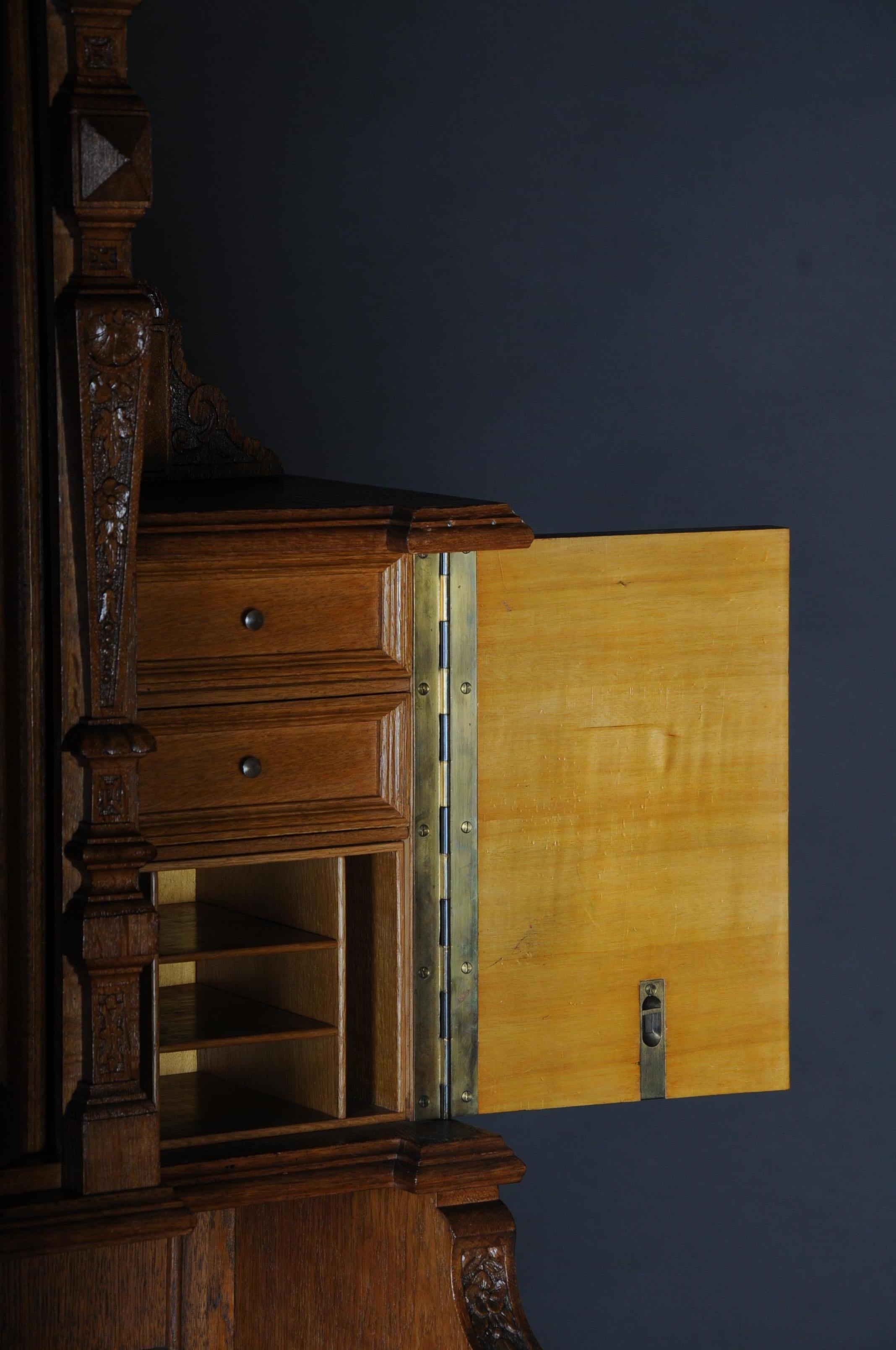 Historism Essay Desk / Secretary circa 1870 Light Oak For Sale 1