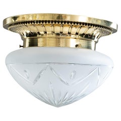 Antique Historistic ceiling lamp with original cut glass vienna around 1890s